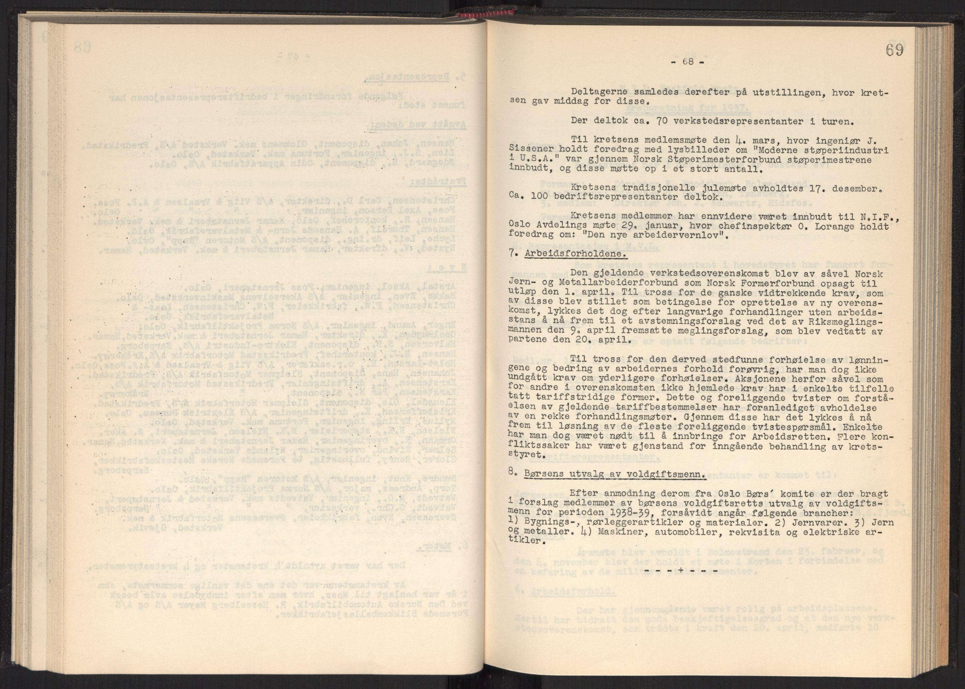 Teknologibedriftenes Landsforening TBL, AV/RA-PA-1700/A/Ad/L0006: Årsberetning med register, 1937-1943, p. 69