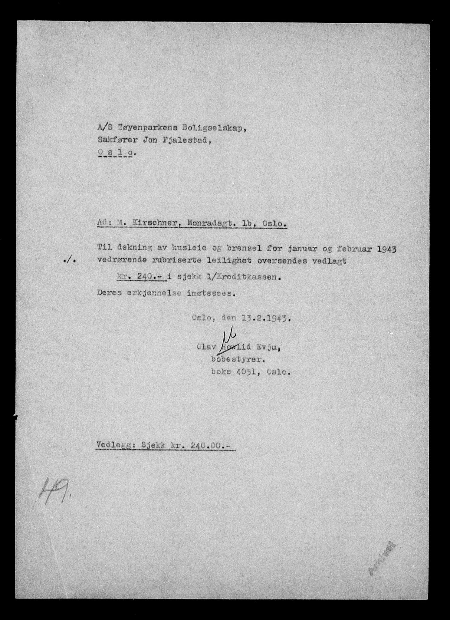 Justisdepartementet, Tilbakeføringskontoret for inndratte formuer, AV/RA-S-1564/H/Hc/Hcc/L0951: --, 1945-1947, p. 361