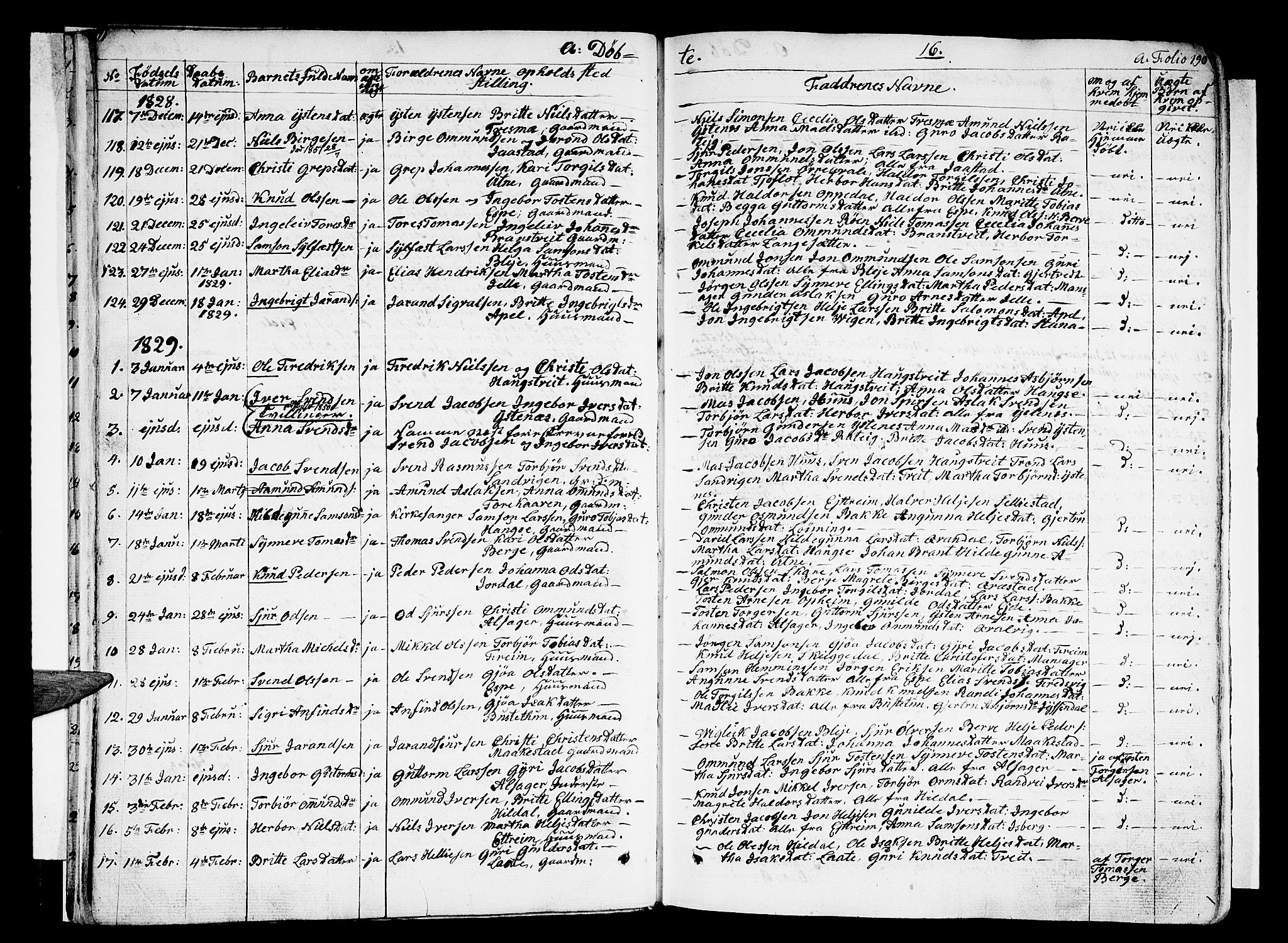 Ullensvang sokneprestembete, SAB/A-78701/H/Haa: Parish register (official) no. A 10, 1825-1853, p. 16
