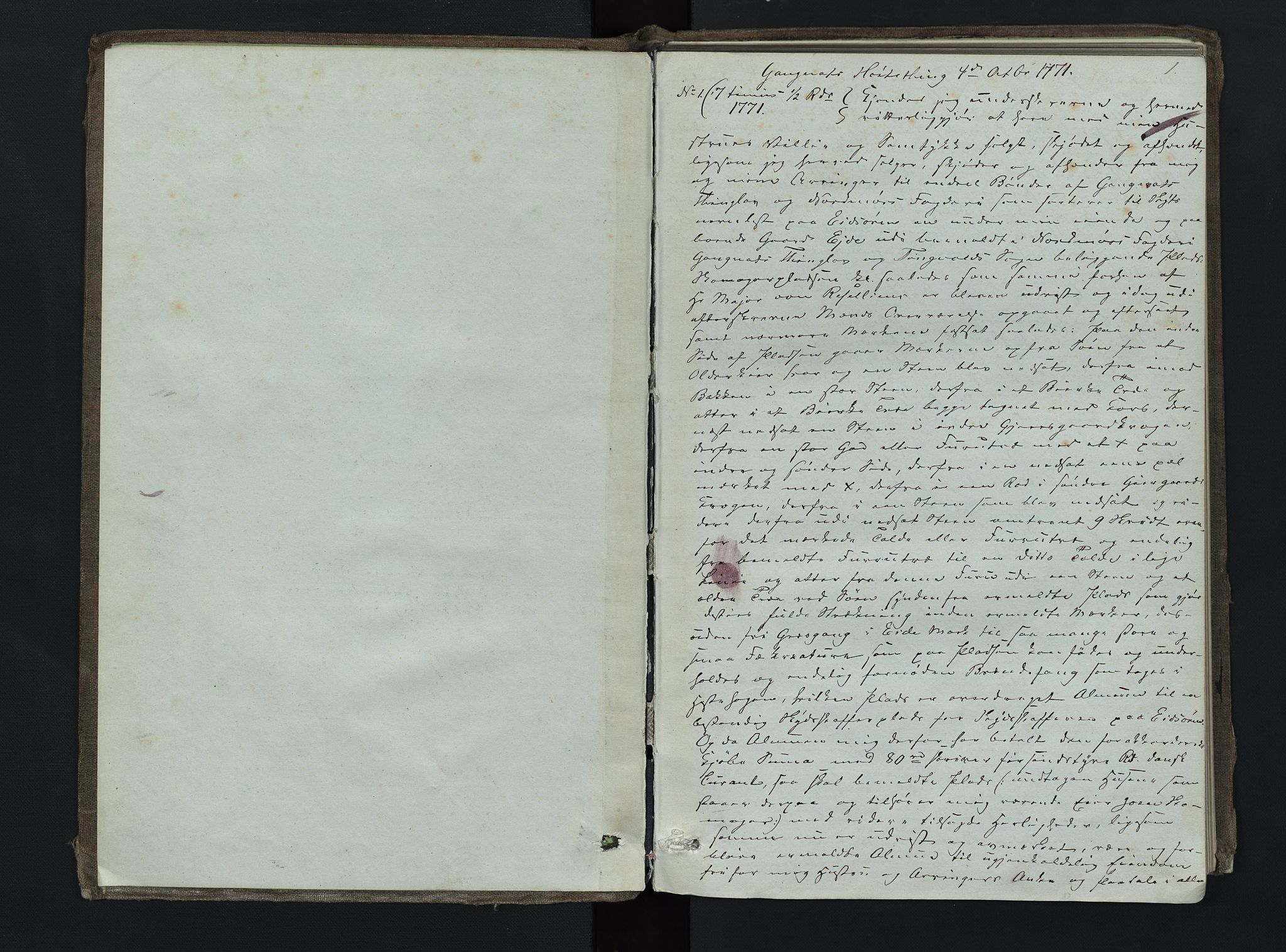 Romsdal sorenskriveri, SAT/A-4149/1/2/2C/L0005: Mortgage book no. 4b, 1771-1876, p. 1