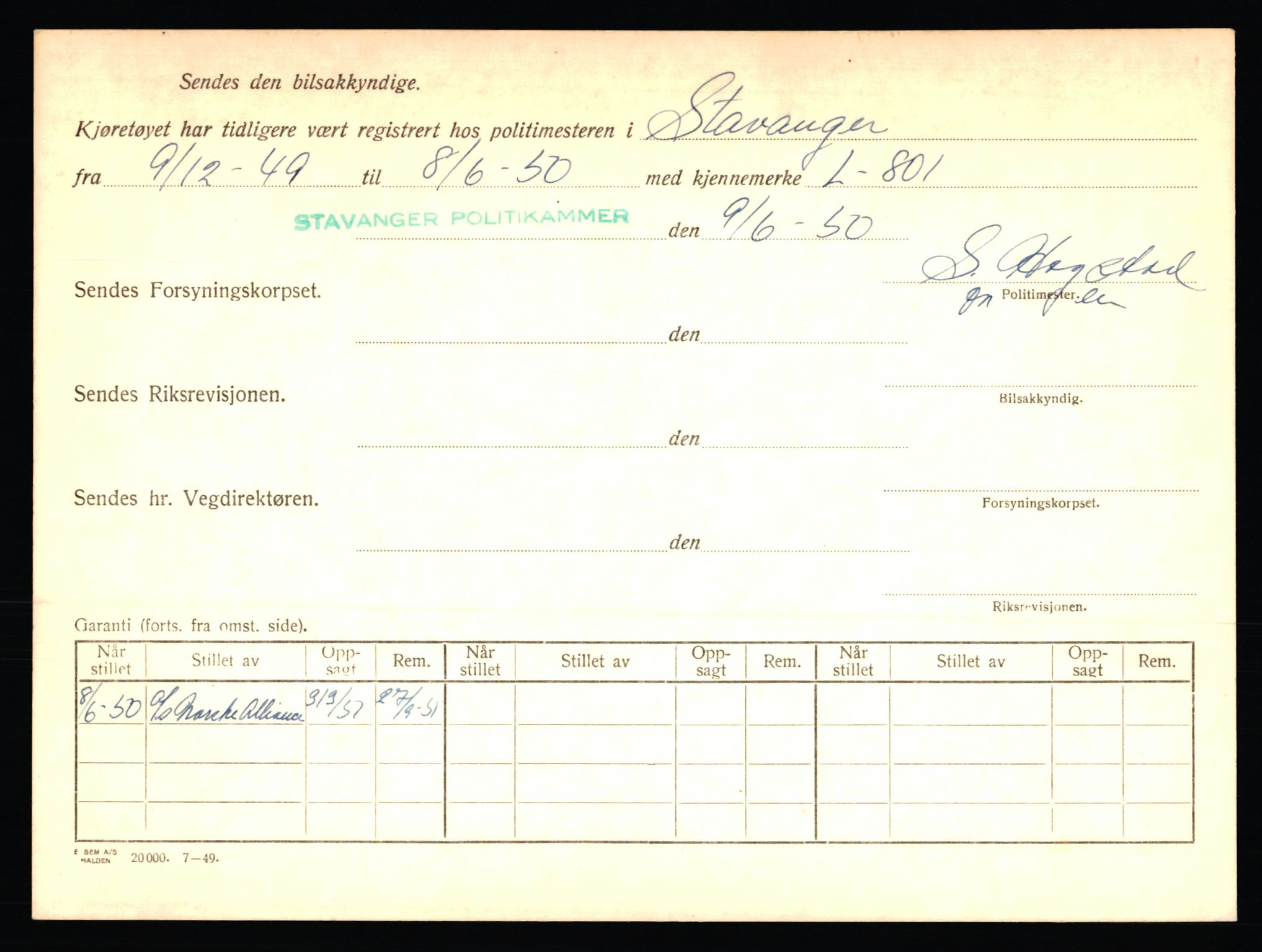 Stavanger trafikkstasjon, AV/SAST-A-101942/0/F/L0002: L-350 - L-699, 1930-1971, p. 22