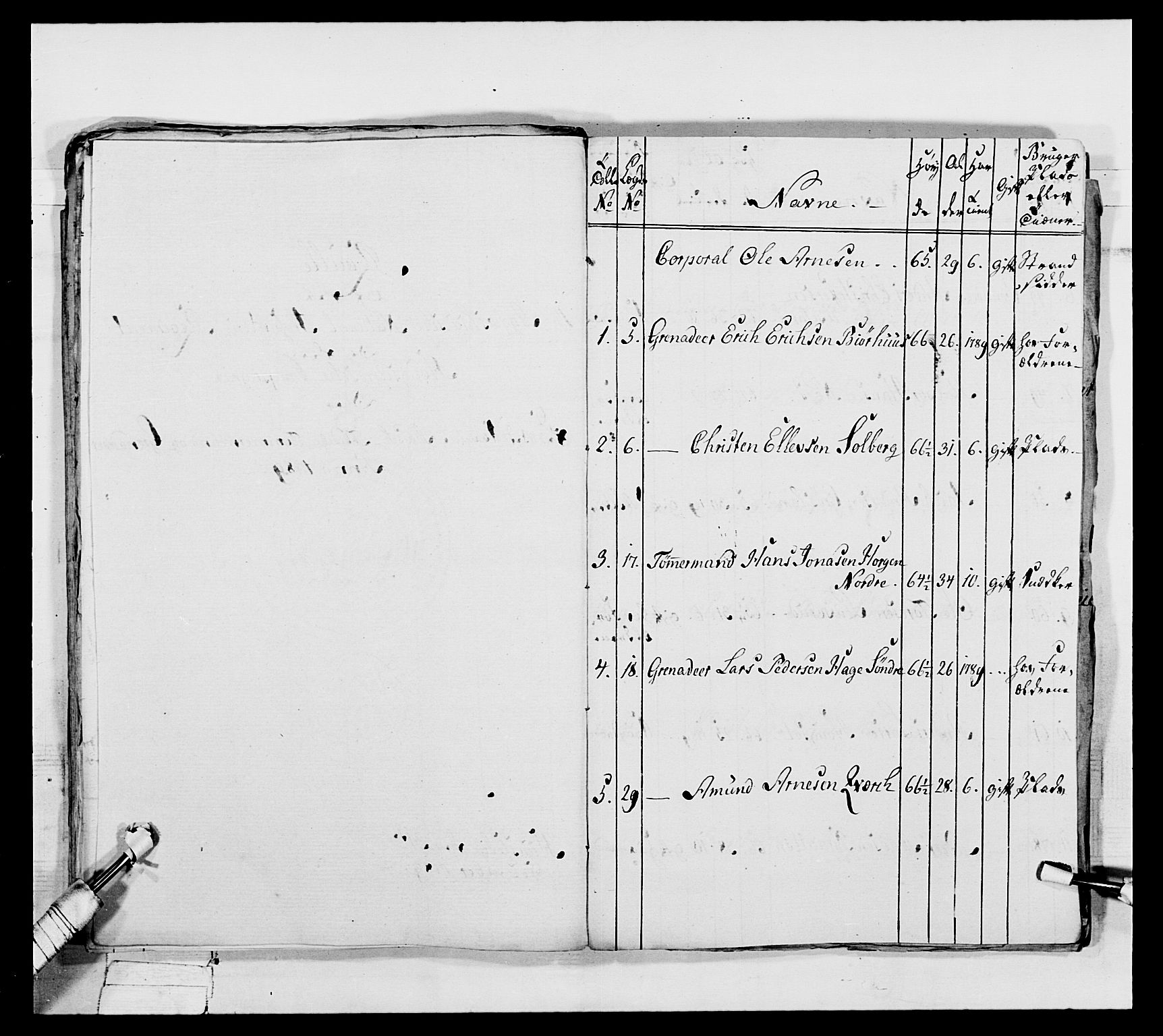 Generalitets- og kommissariatskollegiet, Det kongelige norske kommissariatskollegium, AV/RA-EA-5420/E/Eh/L0039: 1. Akershusiske nasjonale infanteriregiment, 1789, p. 492