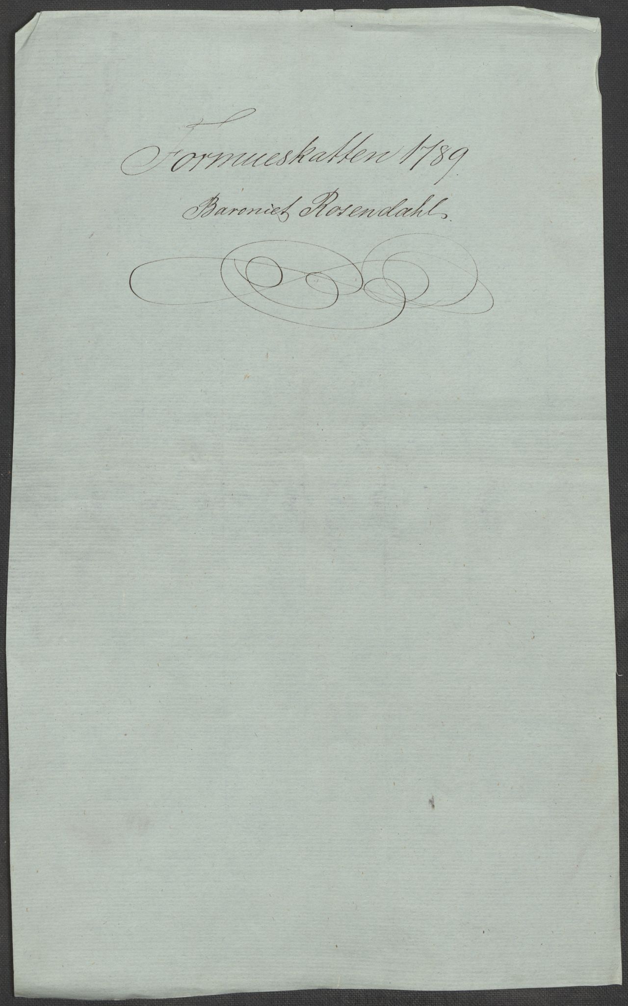 Rentekammeret inntil 1814, Reviderte regnskaper, Mindre regnskaper, RA/EA-4068/Rf/Rfe/L0039: Rosendal baroni, Ryfylke fogderi, 1789, p. 4