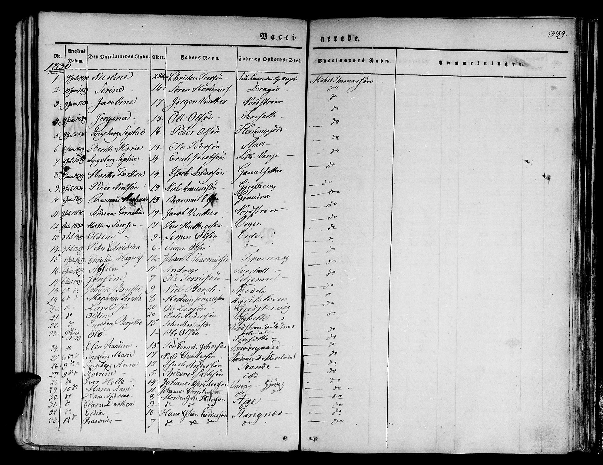 Tranøy sokneprestkontor, SATØ/S-1313/I/Ia/Iaa/L0005kirke: Parish register (official) no. 5, 1829-1844, p. 339