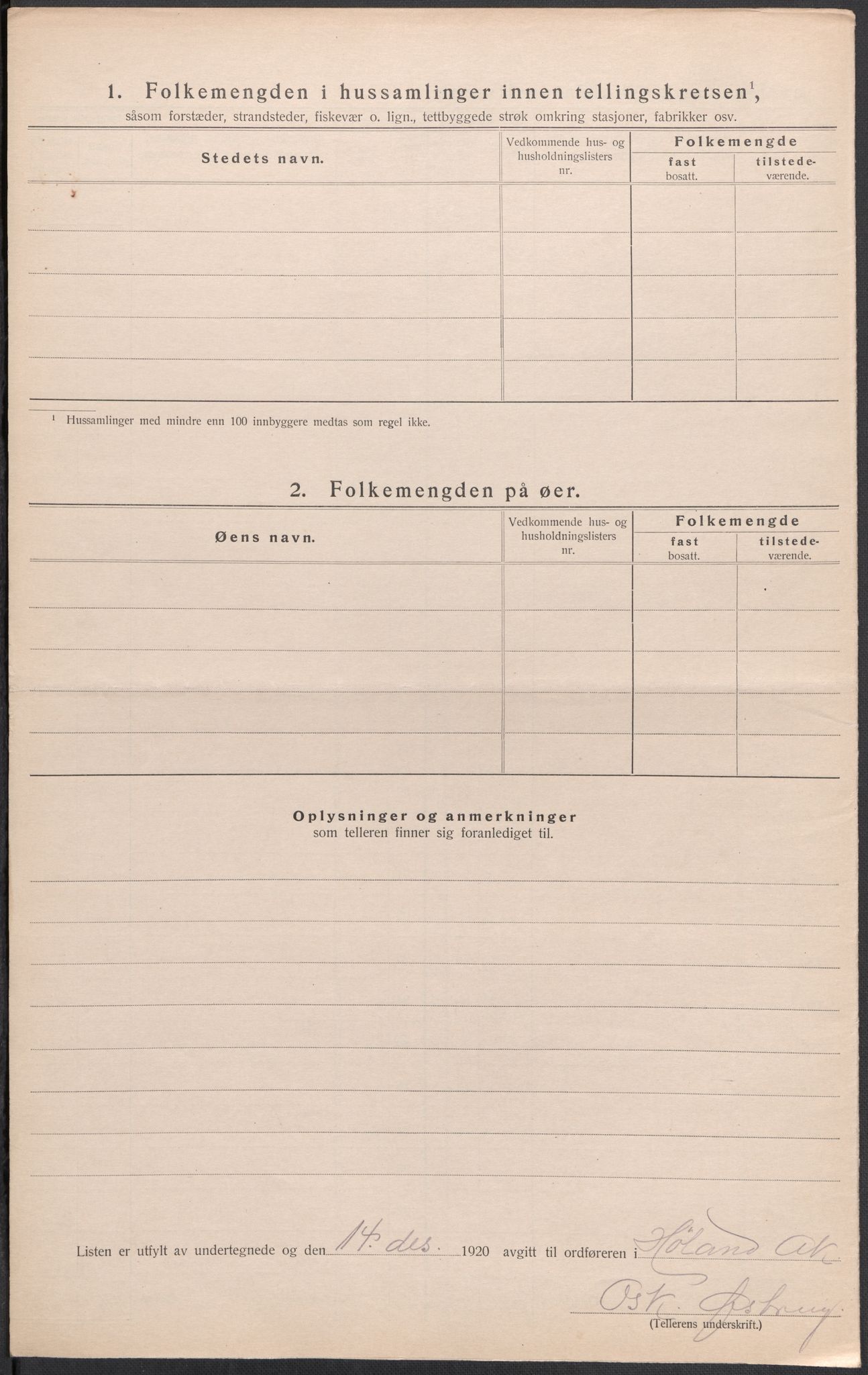 SAO, 1920 census for Høland, 1920, p. 18