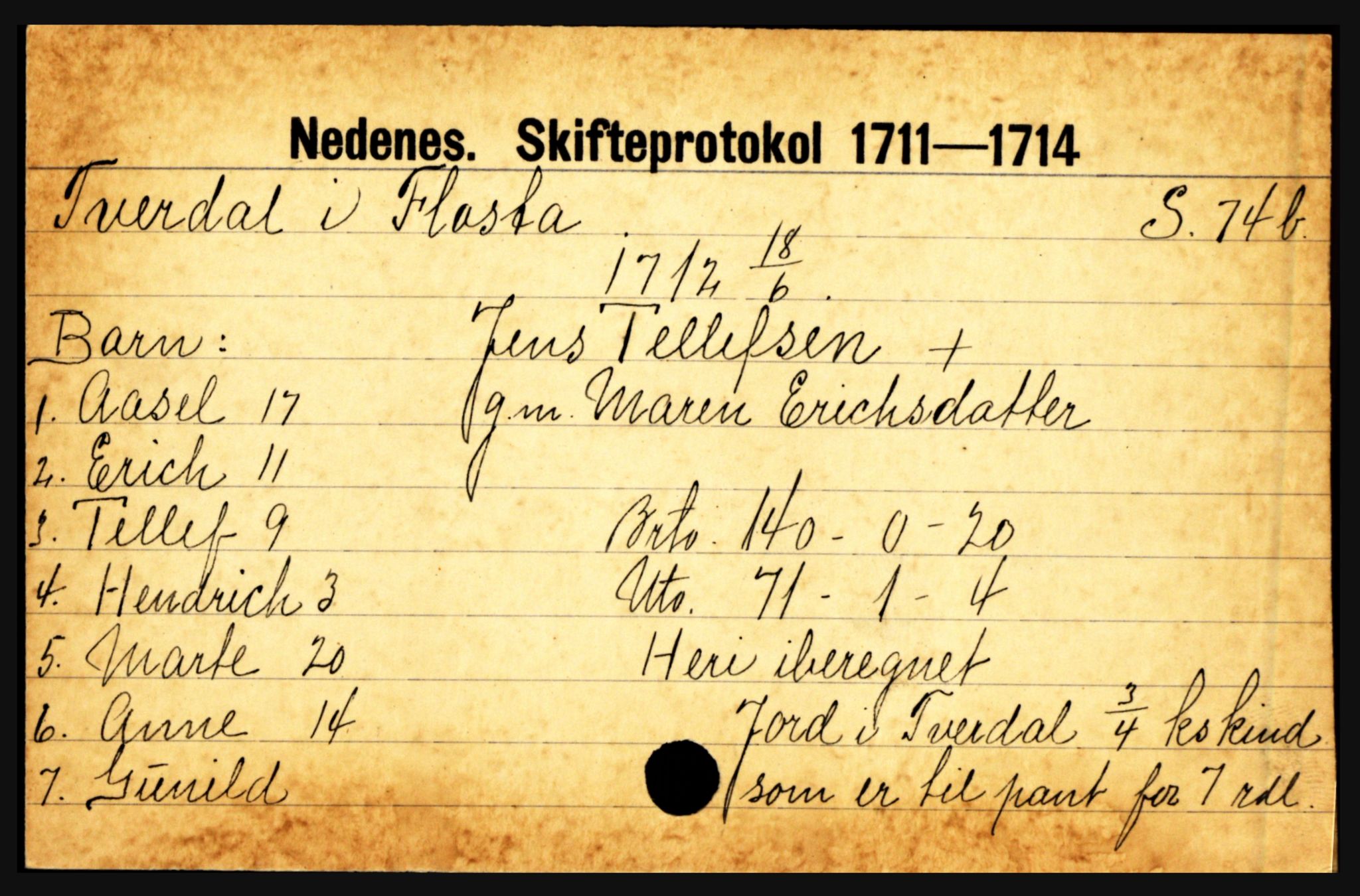 Nedenes sorenskriveri før 1824, AV/SAK-1221-0007/H, p. 31667