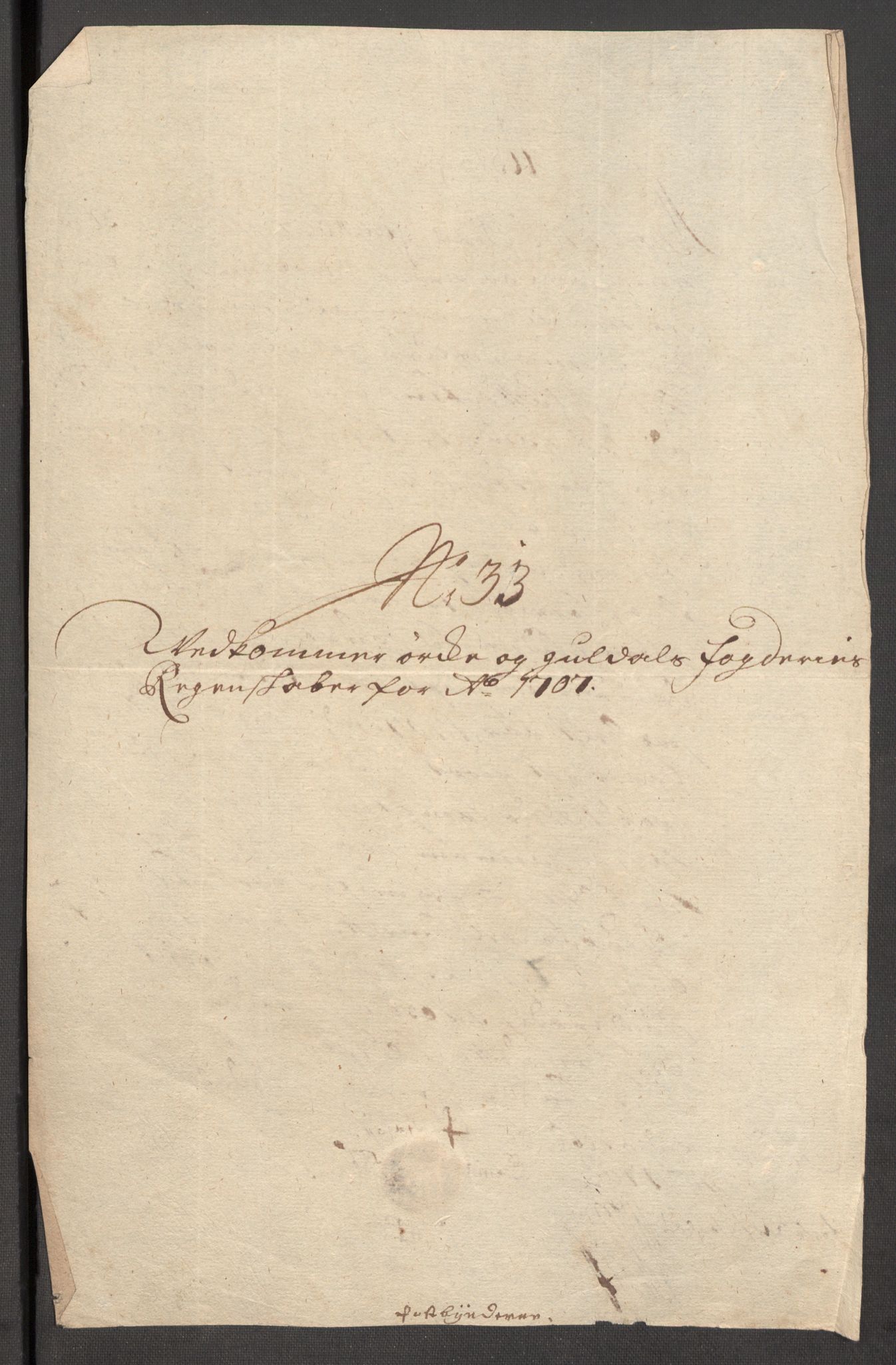 Rentekammeret inntil 1814, Reviderte regnskaper, Fogderegnskap, AV/RA-EA-4092/R60/L3957: Fogderegnskap Orkdal og Gauldal, 1707, p. 370