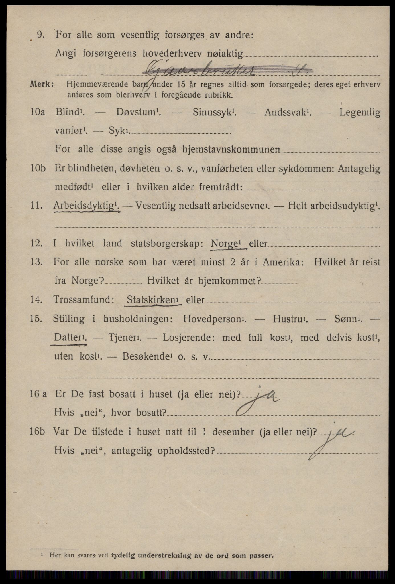 SAT, 1920 census for Stemshaug, 1920, p. 649