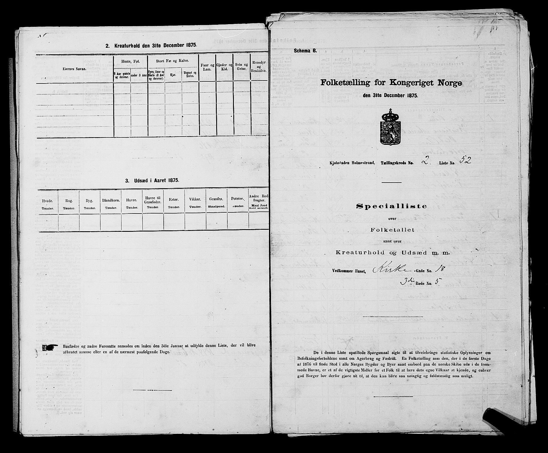 SAKO, 1875 census for 0702P Holmestrand, 1875, p. 126