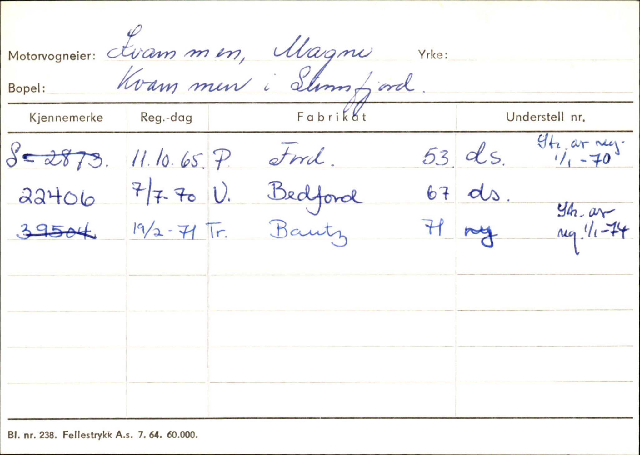 Statens vegvesen, Sogn og Fjordane vegkontor, AV/SAB-A-5301/4/F/L0132: Eigarregister Askvoll A-Å. Balestrand A-Å, 1945-1975, p. 724