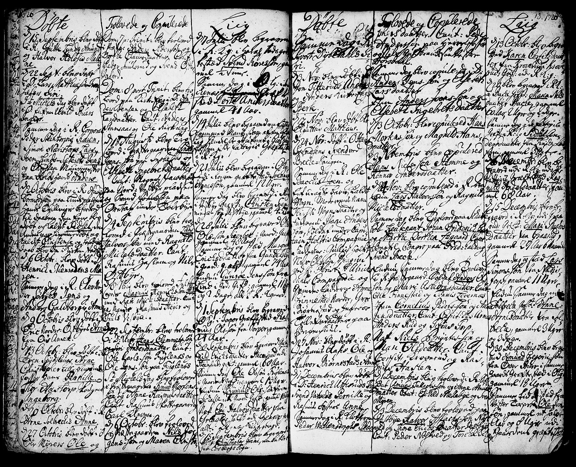 Rakkestad prestekontor Kirkebøker, SAO/A-2008/F/Fa/L0001: Parish register (official) no. I 1, 1722-1740, p. 13