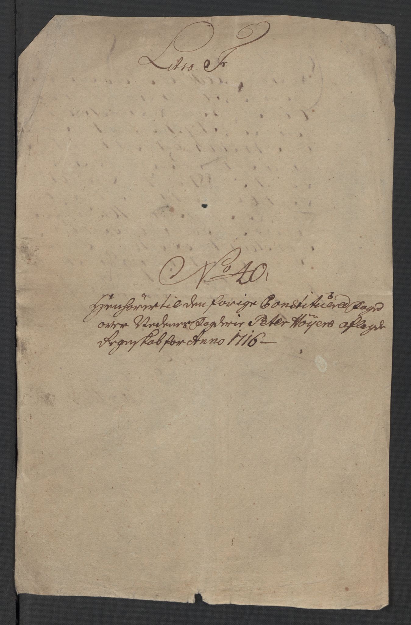 Rentekammeret inntil 1814, Reviderte regnskaper, Fogderegnskap, RA/EA-4092/R39/L2325: Fogderegnskap Nedenes, 1716, p. 352