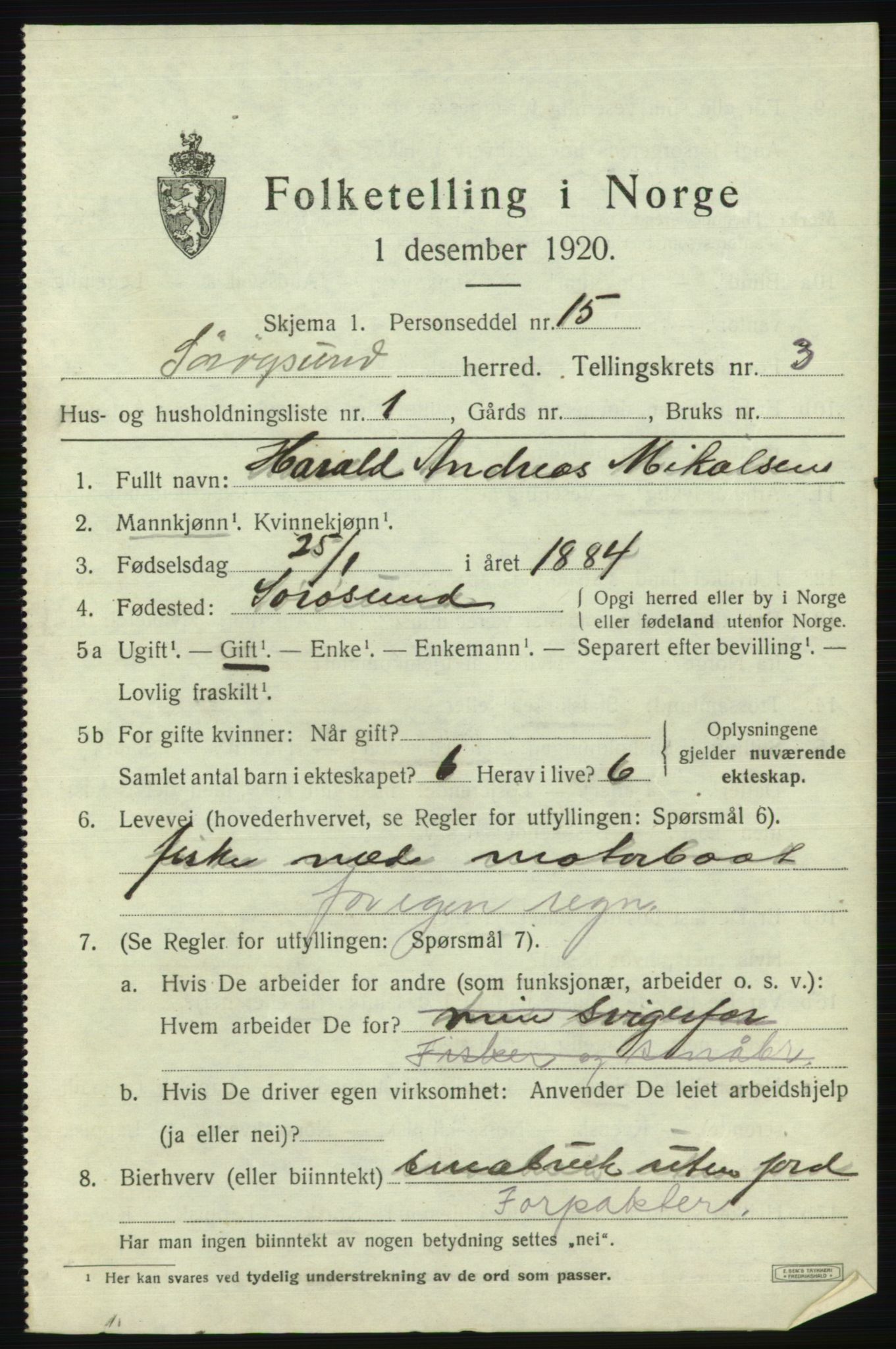 SATØ, 1920 census for Sørøysund rural district, 1920, p. 1128