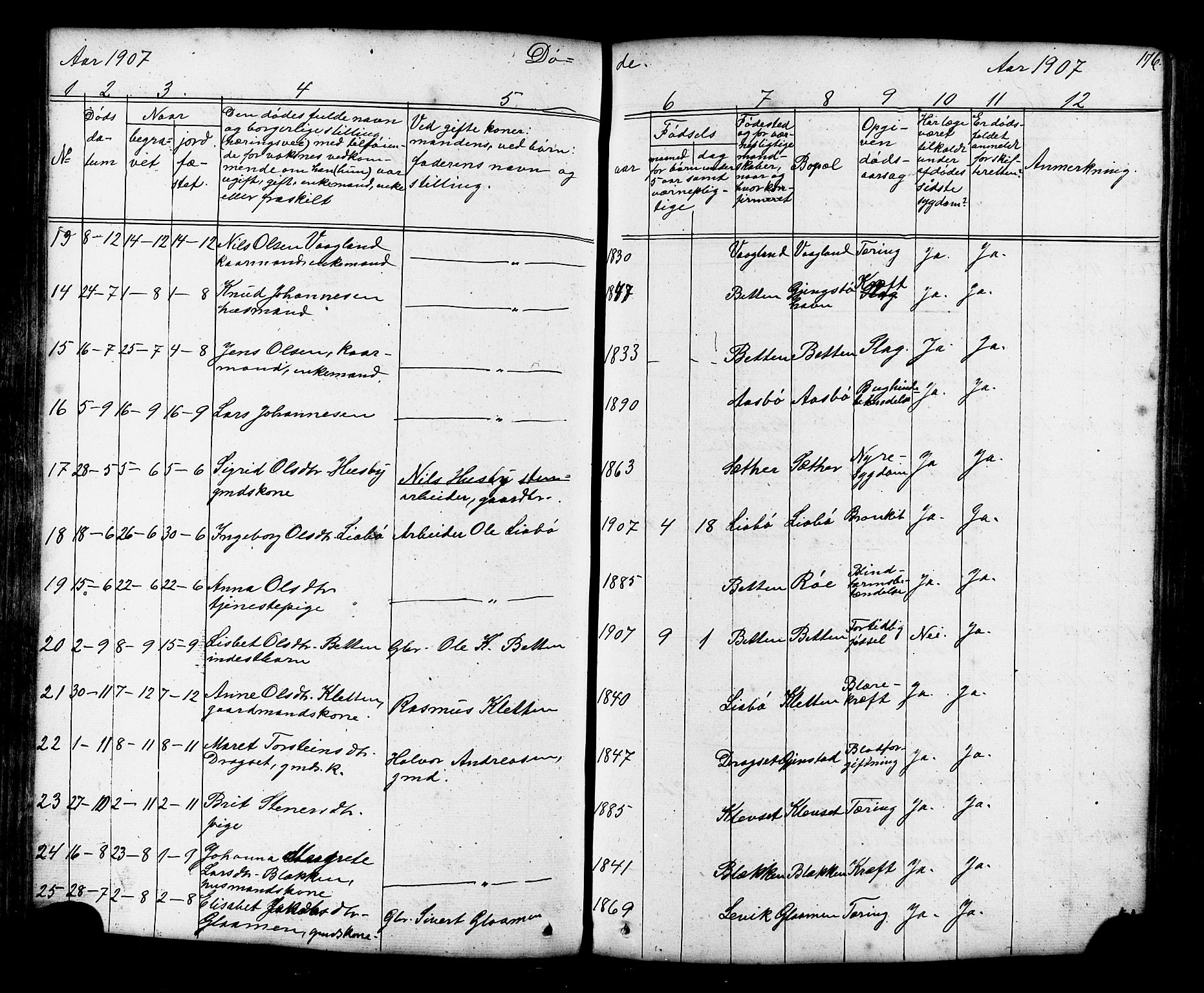 Ministerialprotokoller, klokkerbøker og fødselsregistre - Møre og Romsdal, AV/SAT-A-1454/576/L0890: Parish register (copy) no. 576C01, 1837-1908, p. 176