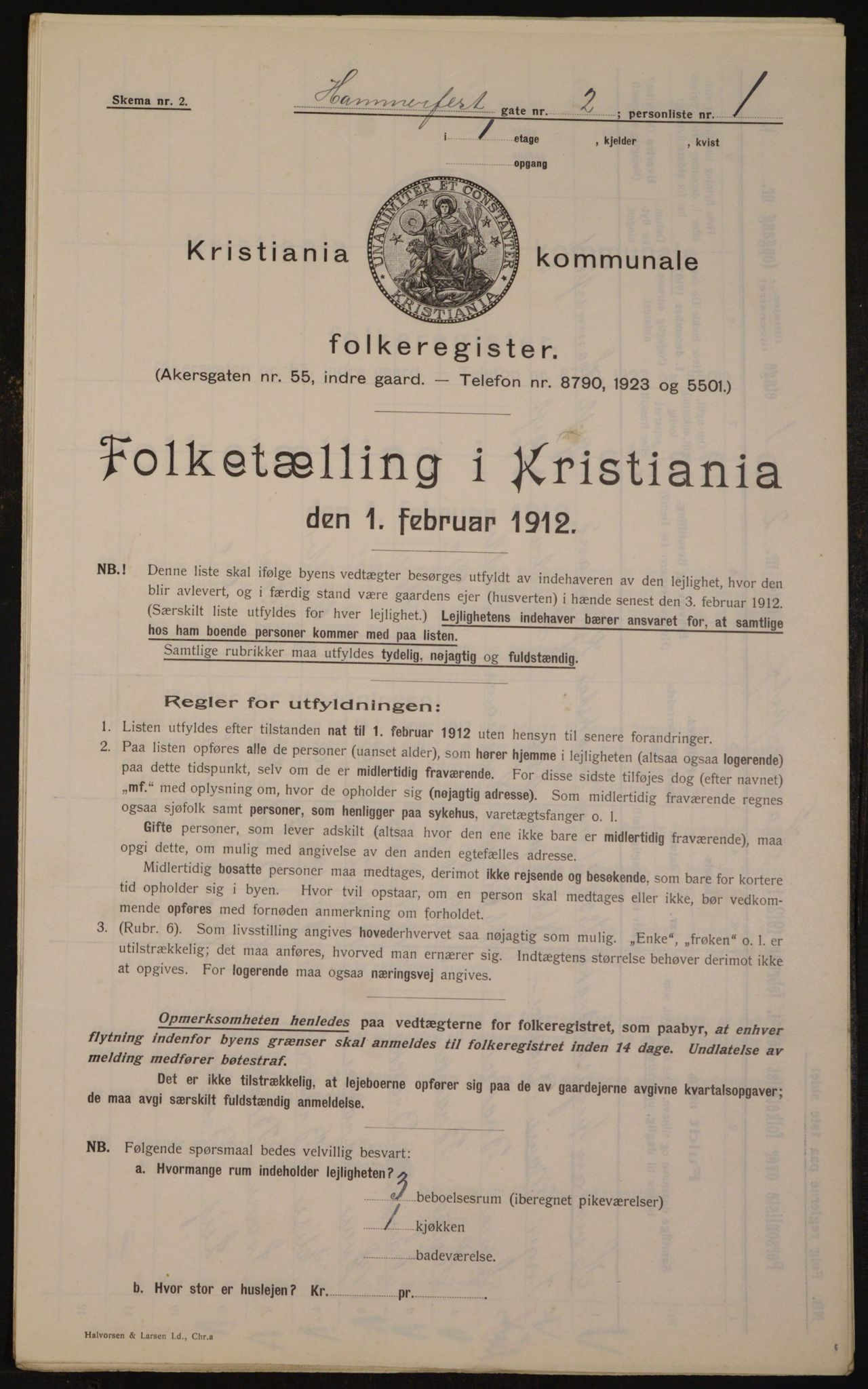 OBA, Municipal Census 1912 for Kristiania, 1912, p. 34178