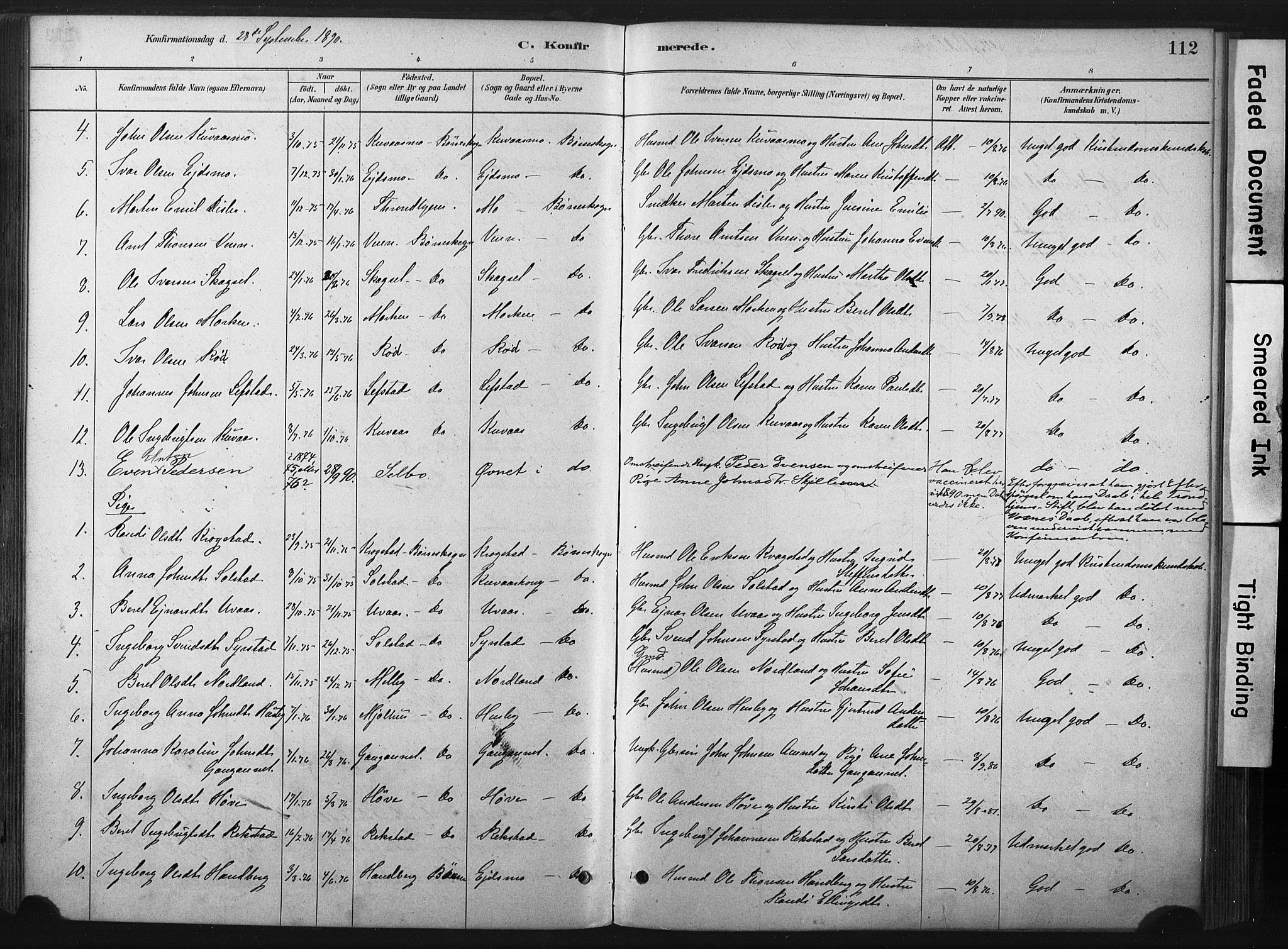 Ministerialprotokoller, klokkerbøker og fødselsregistre - Sør-Trøndelag, AV/SAT-A-1456/667/L0795: Parish register (official) no. 667A03, 1879-1907, p. 112