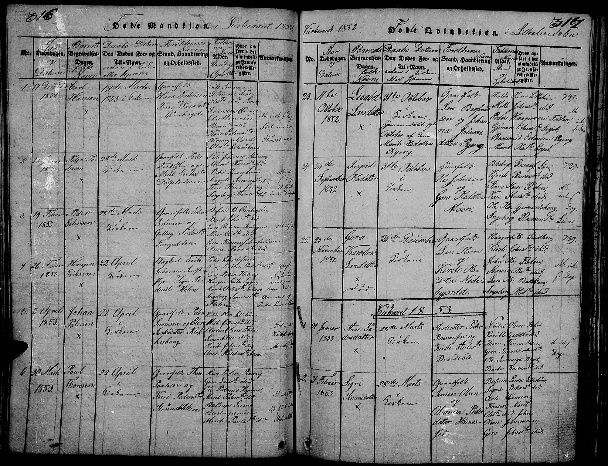 Tynset prestekontor, SAH/PREST-058/H/Ha/Hab/L0002: Parish register (copy) no. 2, 1814-1862, p. 316-317