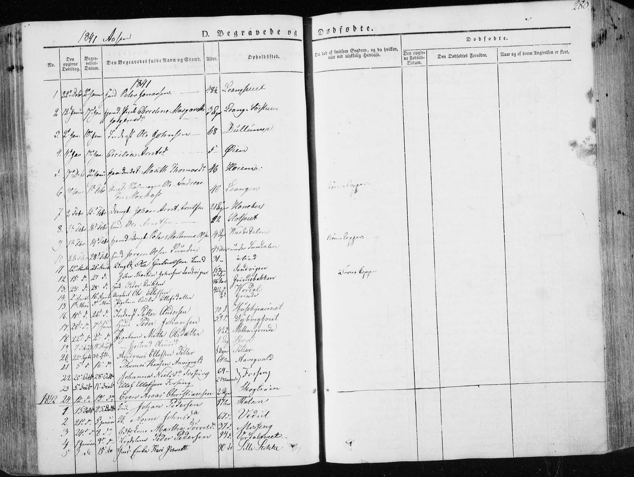 Ministerialprotokoller, klokkerbøker og fødselsregistre - Nord-Trøndelag, SAT/A-1458/713/L0115: Parish register (official) no. 713A06, 1838-1851, p. 280