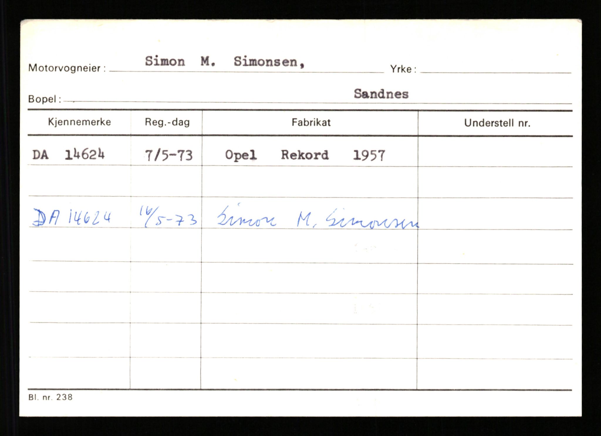 Stavanger trafikkstasjon, SAST/A-101942/0/G/L0003: Registreringsnummer: 10466 - 15496, 1930-1971, p. 2742