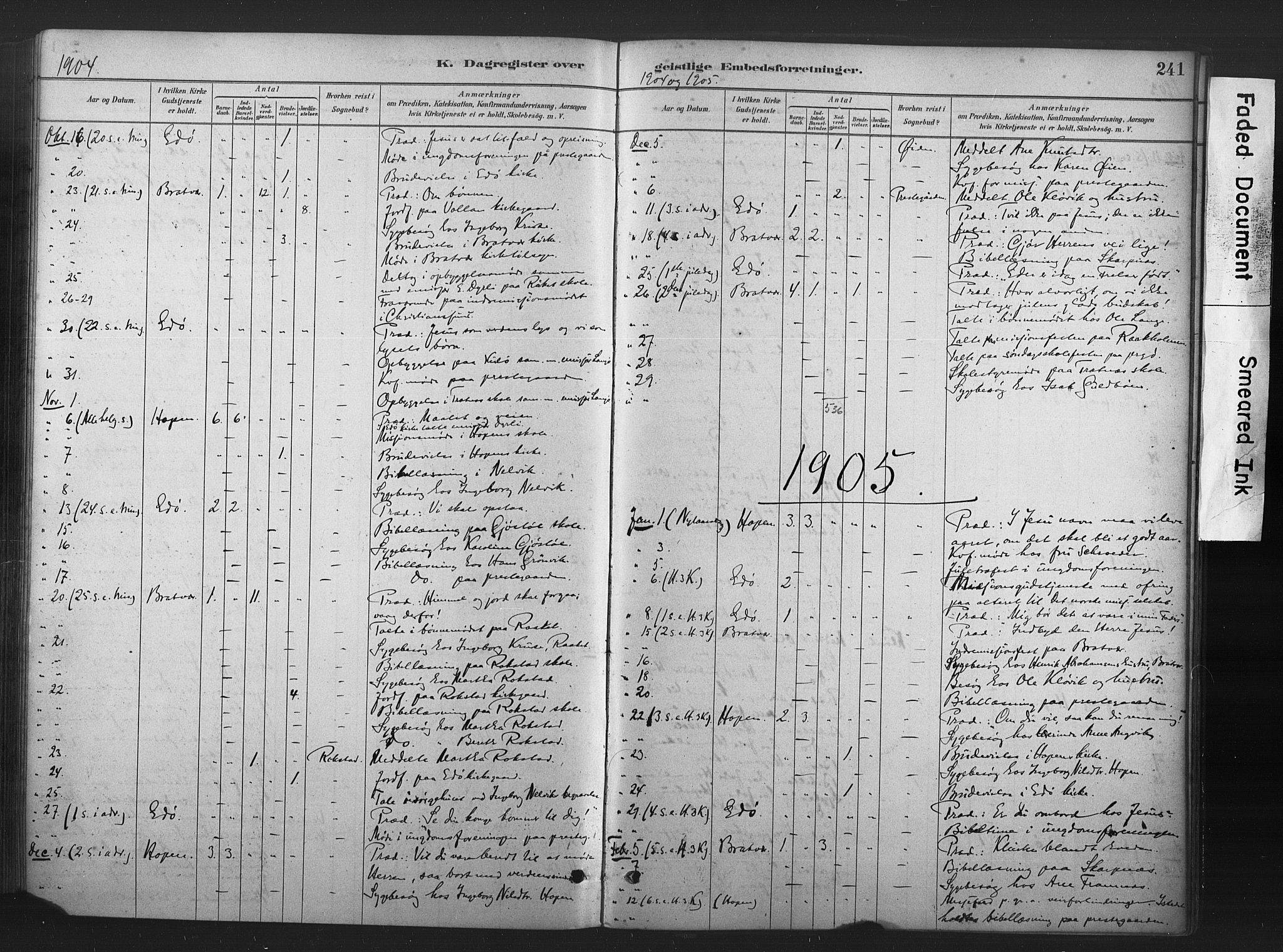 Ministerialprotokoller, klokkerbøker og fødselsregistre - Møre og Romsdal, AV/SAT-A-1454/583/L0954: Parish register (official) no. 583A01, 1880-1906, p. 241