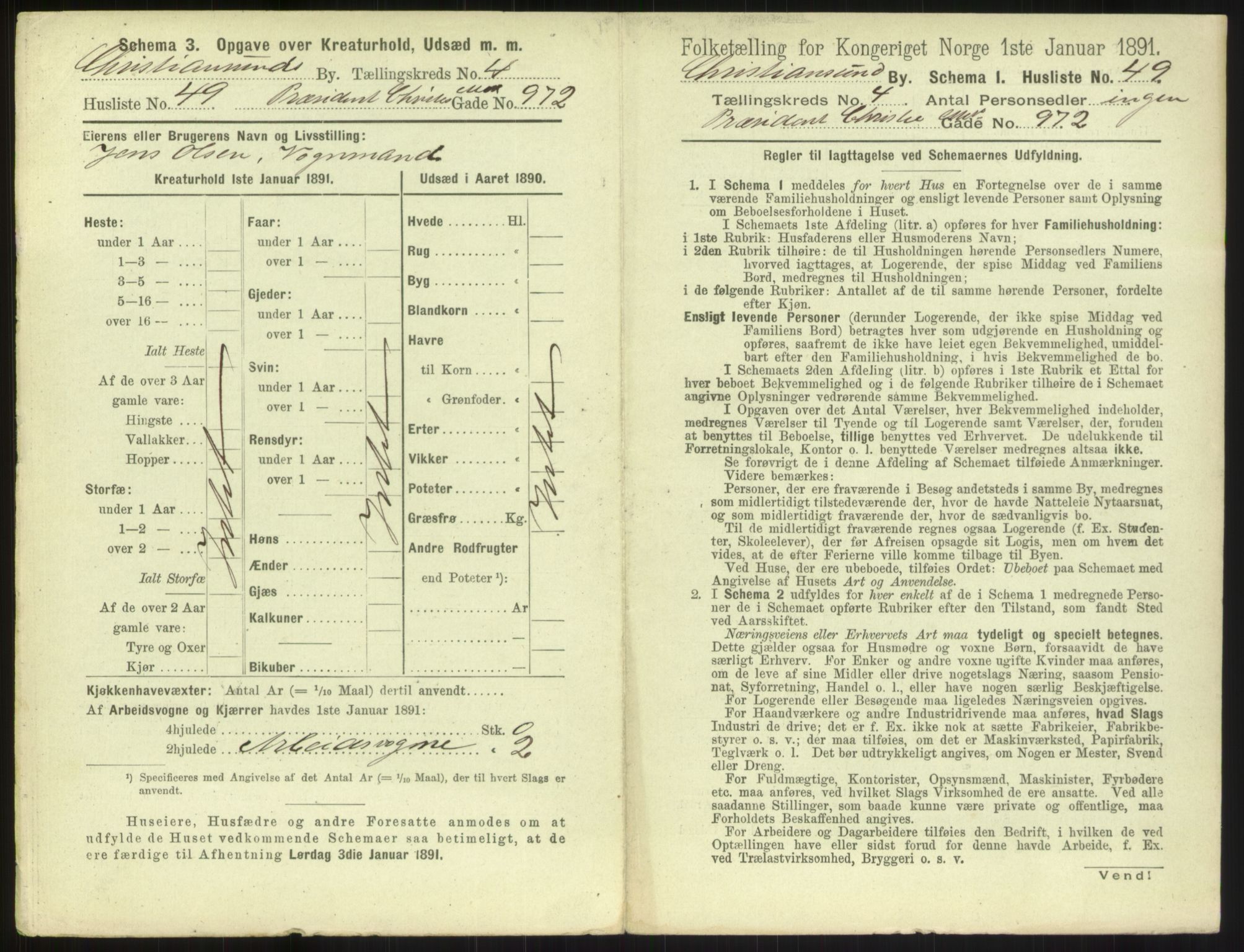 RA, 1891 census for 1503 Kristiansund, 1891, p. 420