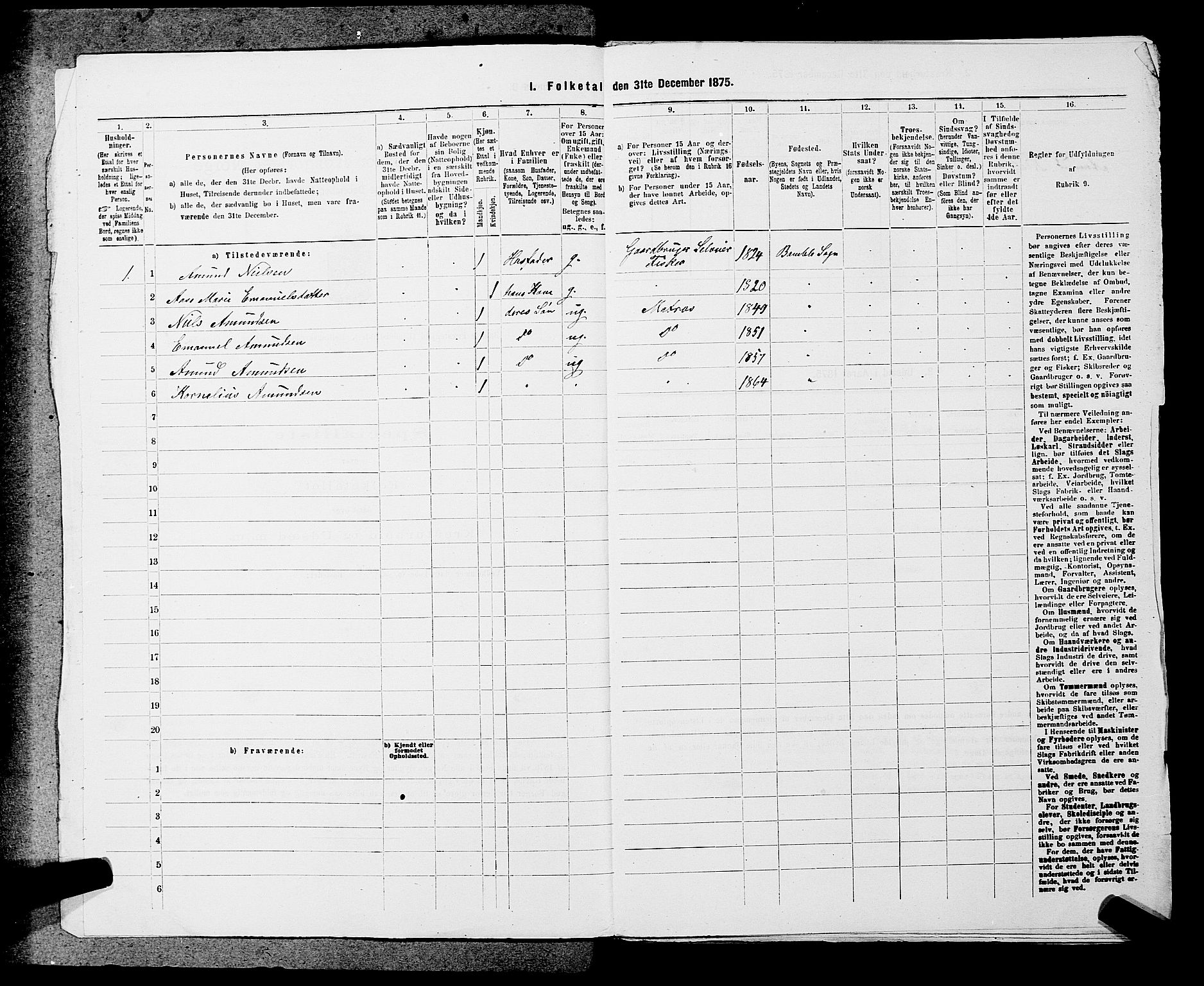 SAKO, 1875 census for 0814L Bamble/Bamble, 1875, p. 1479