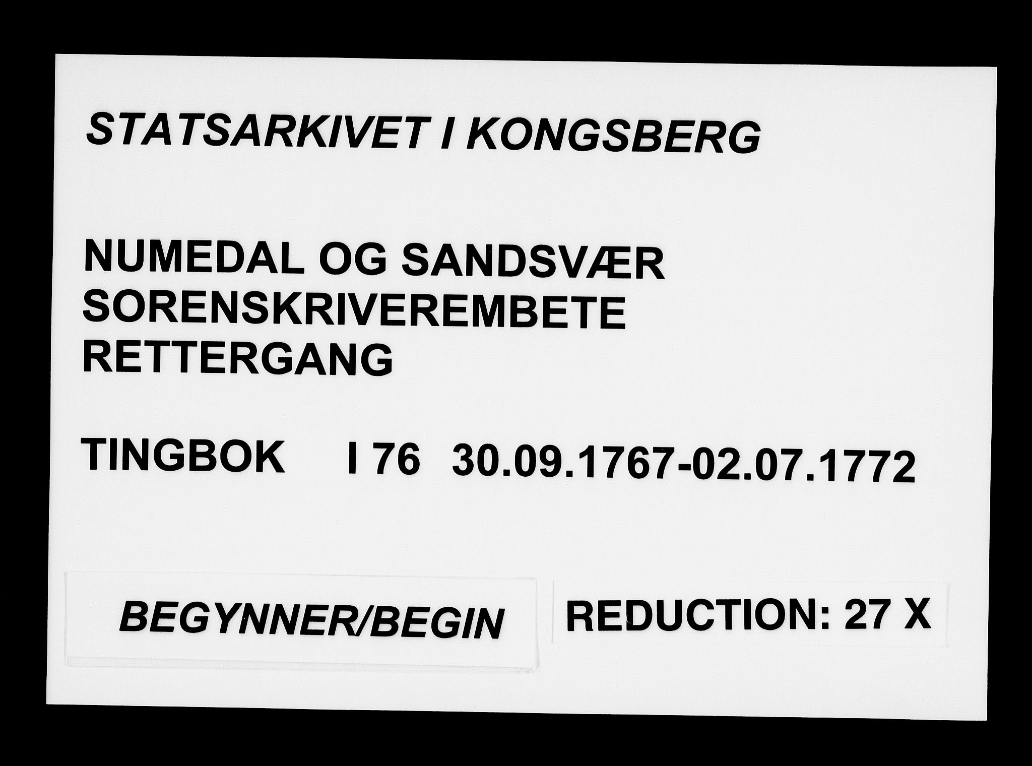 Numedal og Sandsvær sorenskriveri, SAKO/A-128/F/Fa/Faa/L0076: Tingbøker, 1767-1772