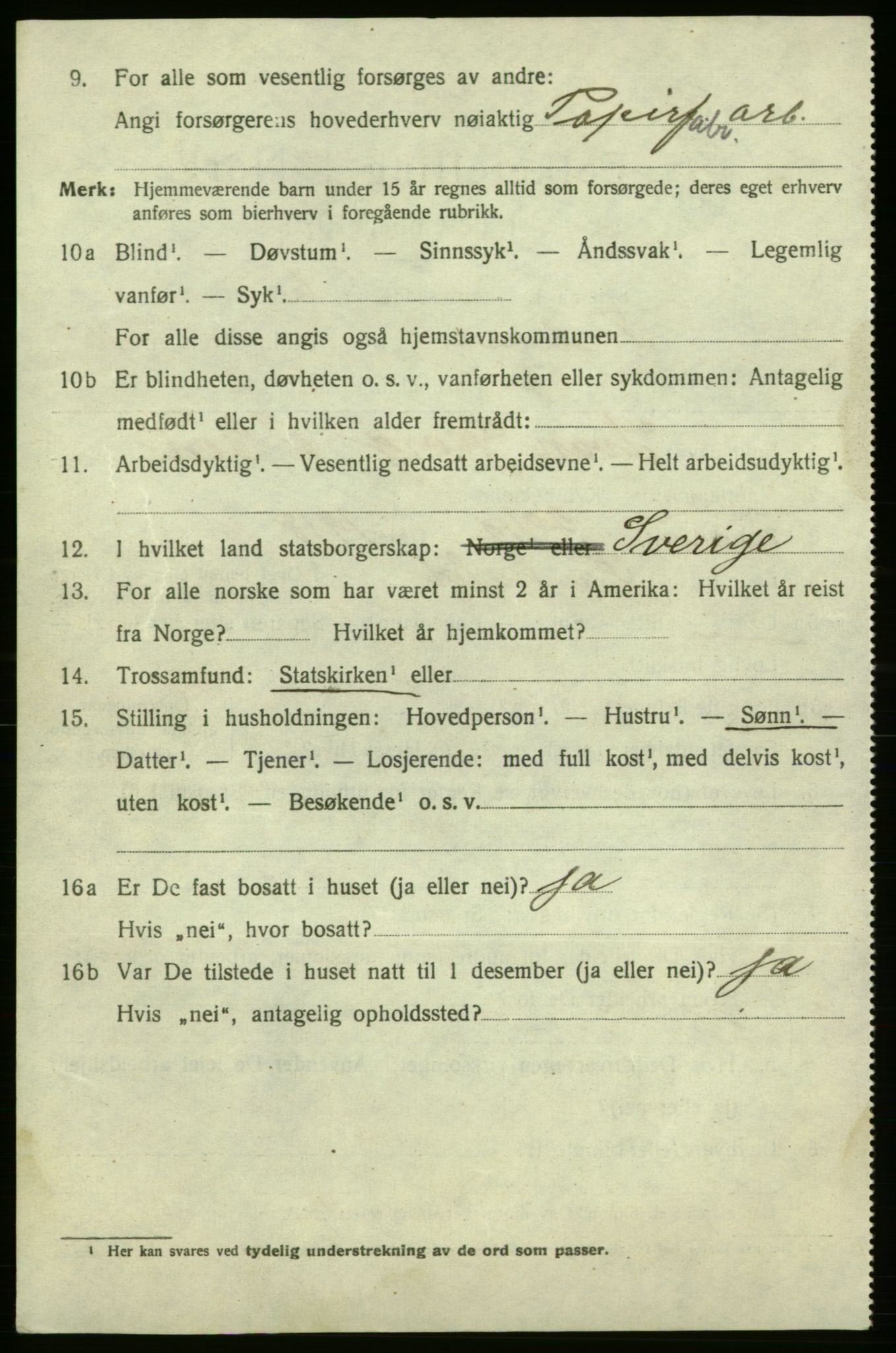 SAO, 1920 census for Fredrikshald, 1920, p. 24483