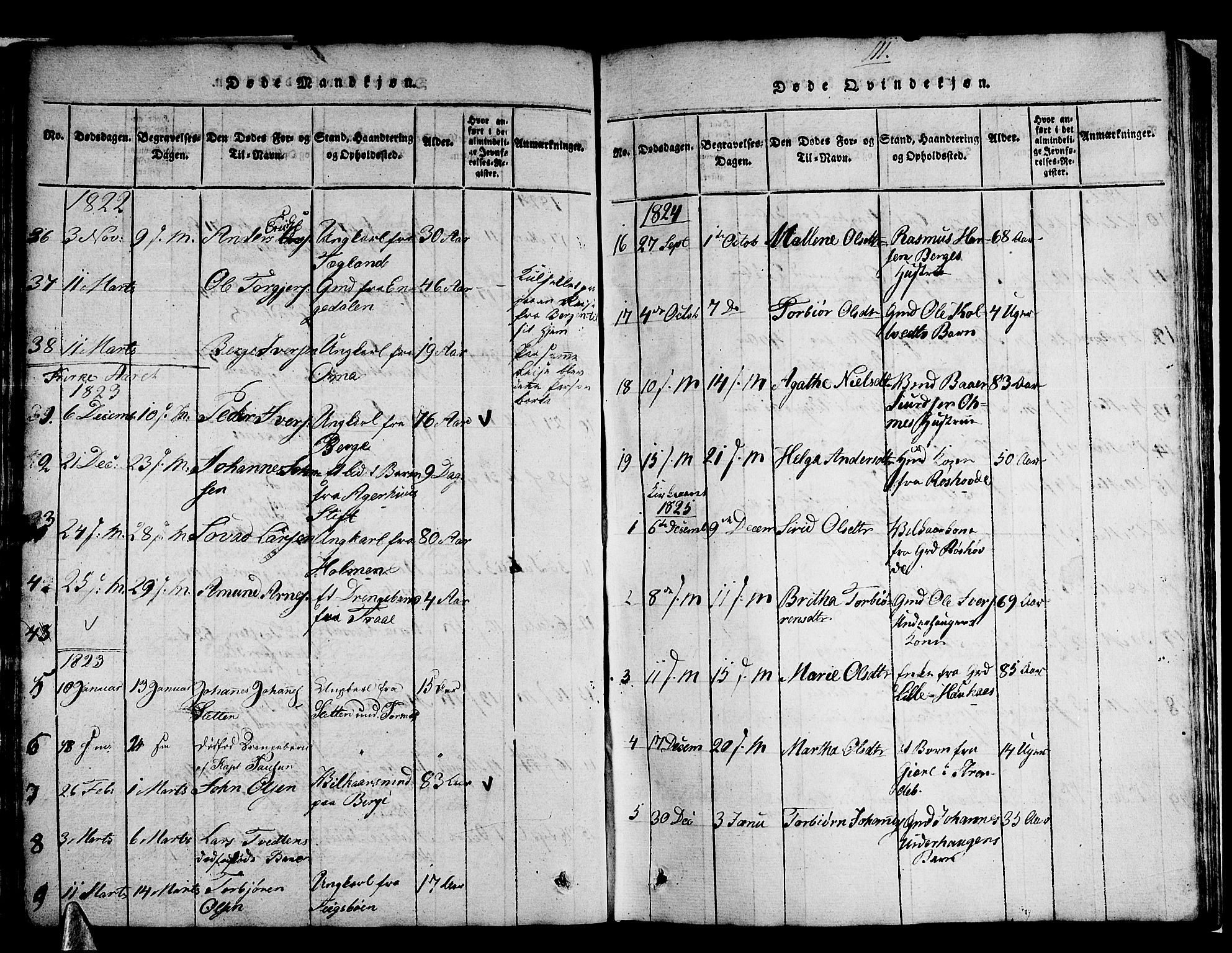 Strandebarm sokneprestembete, AV/SAB-A-78401/H/Haa: Parish register (official) no. A 5, 1816-1826, p. 111