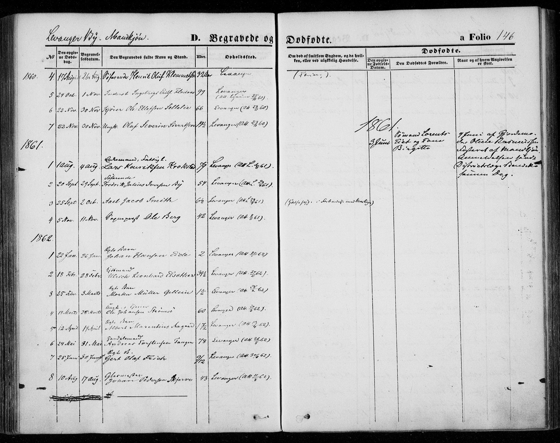 Ministerialprotokoller, klokkerbøker og fødselsregistre - Nord-Trøndelag, SAT/A-1458/720/L0184: Parish register (official) no. 720A02 /1, 1855-1863, p. 146
