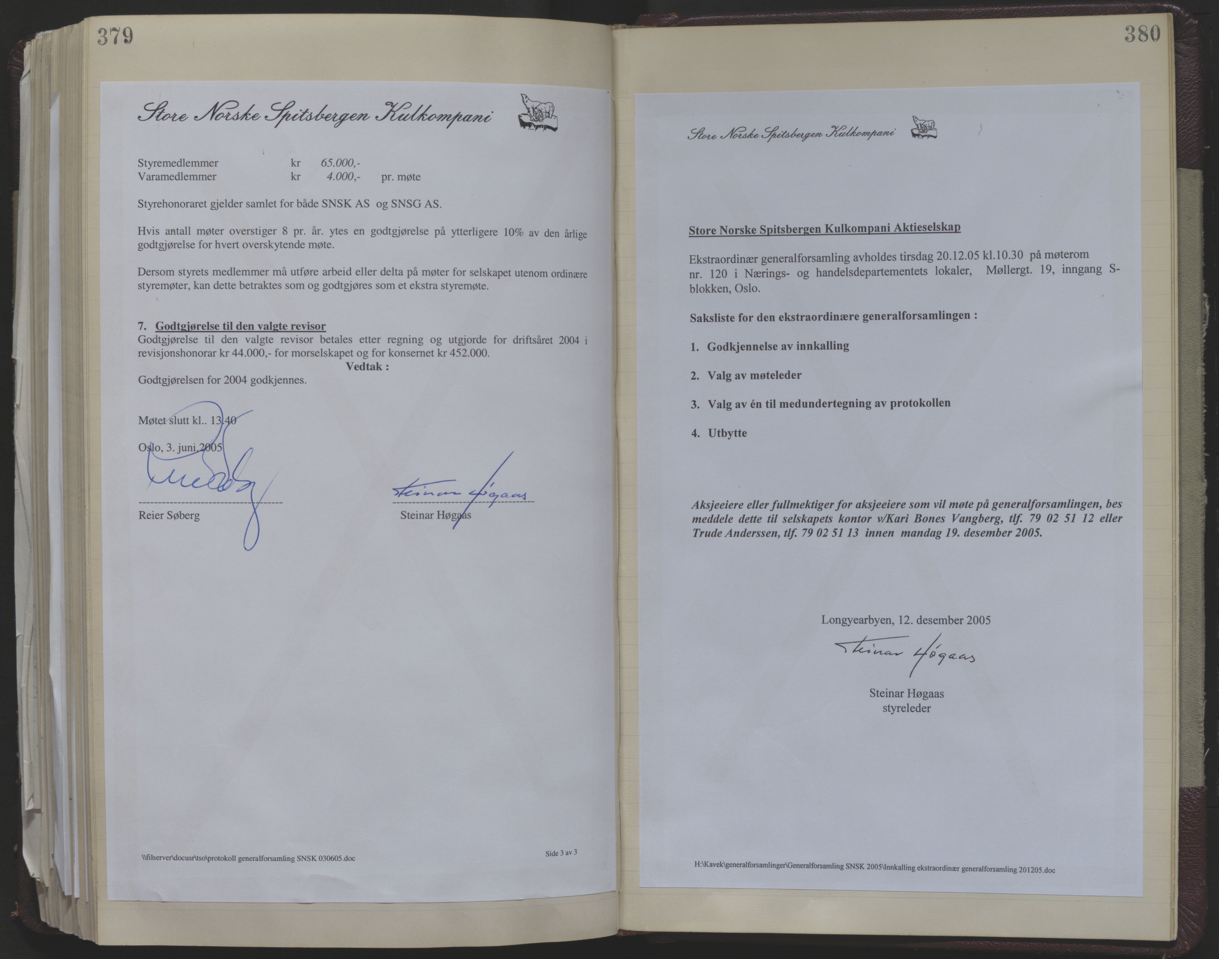 Store Norske Spitsbergen Kulkompani A/S, AV/SATØ-P-0073/09/A/Aa/L0001: Generalforsamling protokoll 1, 1916-2009, p. 379-380