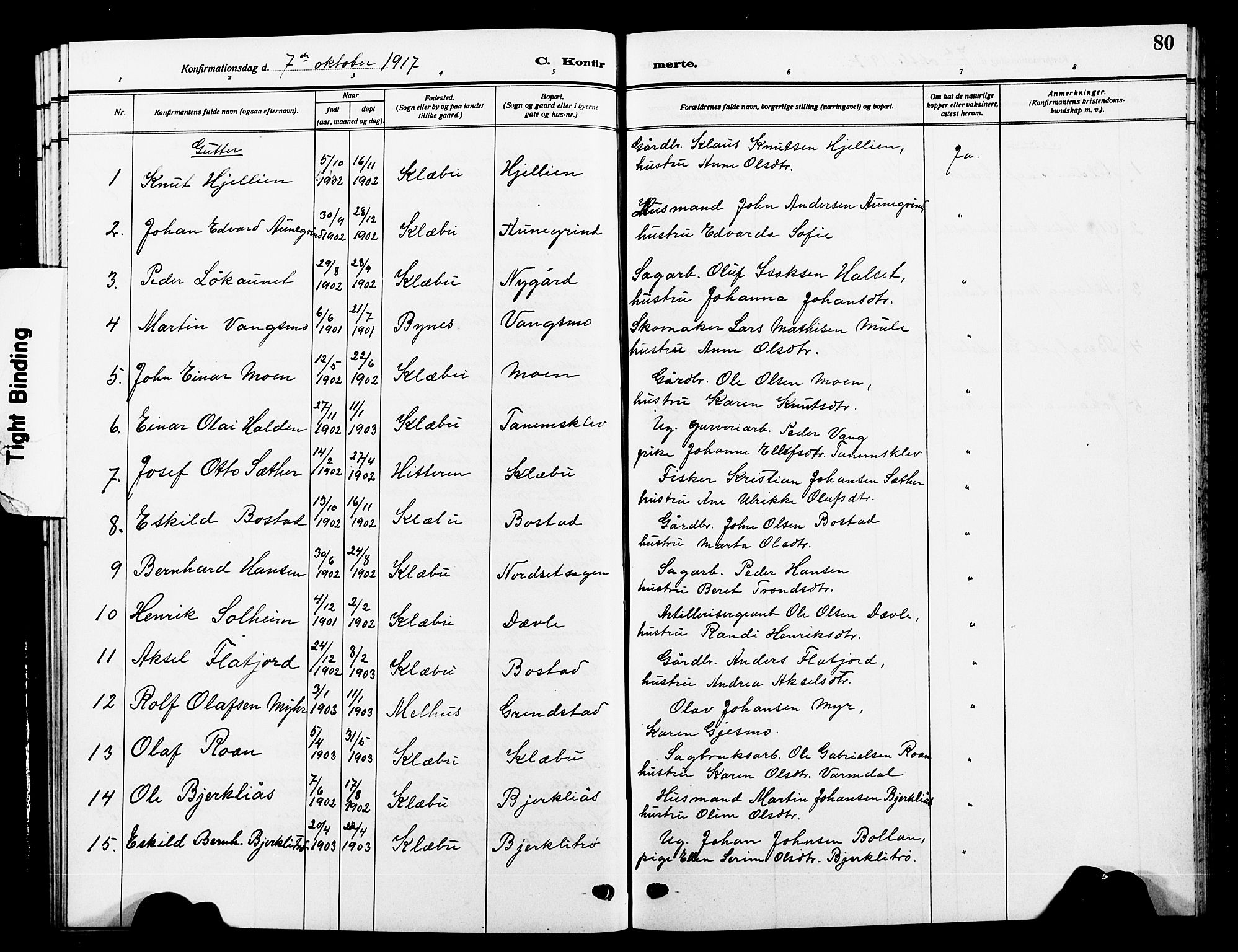 Ministerialprotokoller, klokkerbøker og fødselsregistre - Sør-Trøndelag, SAT/A-1456/618/L0453: Parish register (copy) no. 618C04, 1907-1925, p. 80