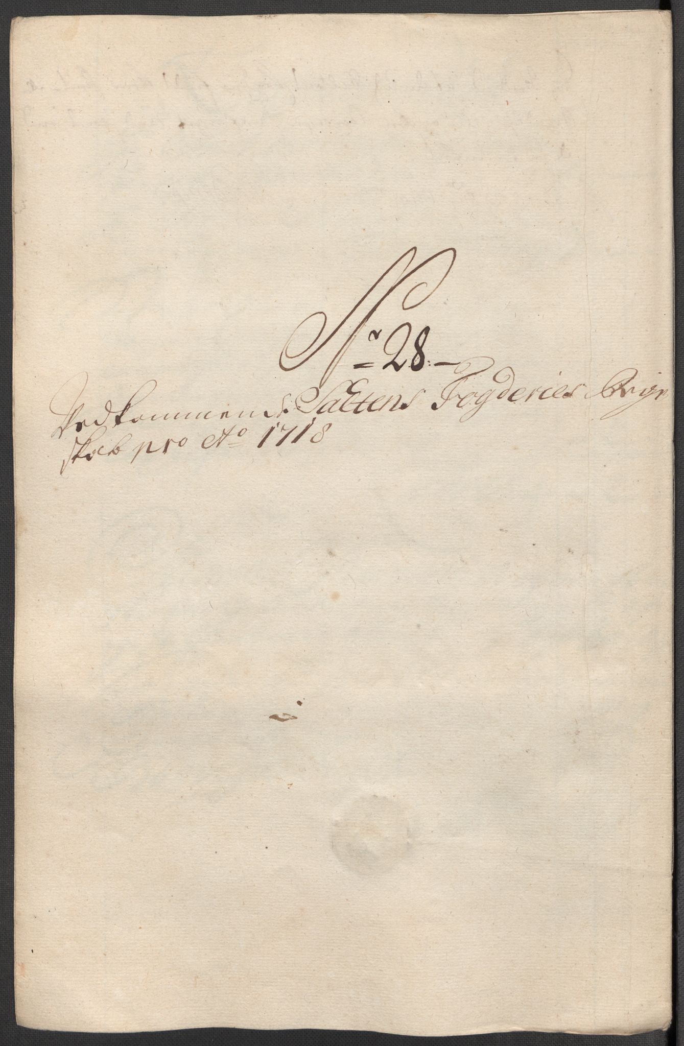 Rentekammeret inntil 1814, Reviderte regnskaper, Fogderegnskap, AV/RA-EA-4092/R66/L4588: Fogderegnskap Salten, 1718, p. 266