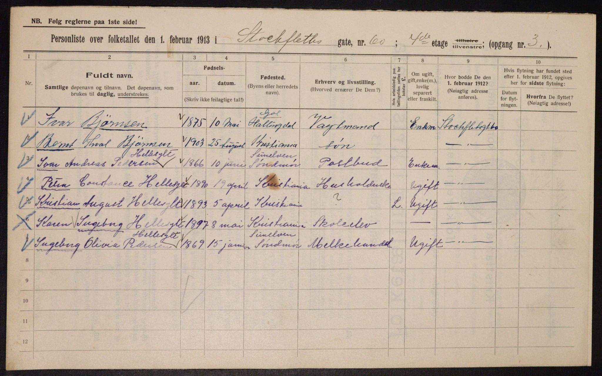 OBA, Municipal Census 1913 for Kristiania, 1913, p. 102428