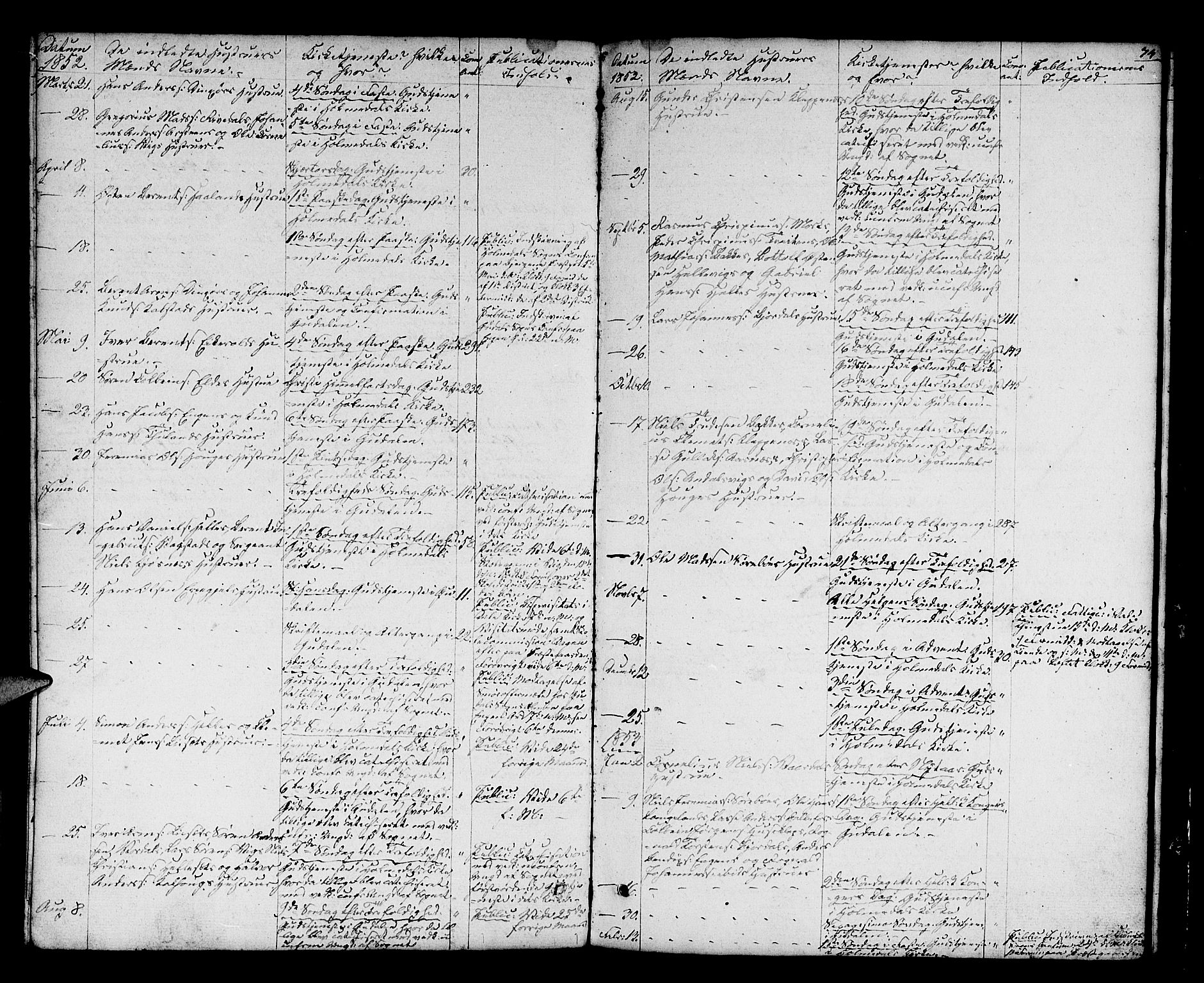 Fjaler sokneprestembete, AV/SAB-A-79801/H/Hab/Haba/L0002: Parish register (copy) no. A 2, 1846-1864, p. 74