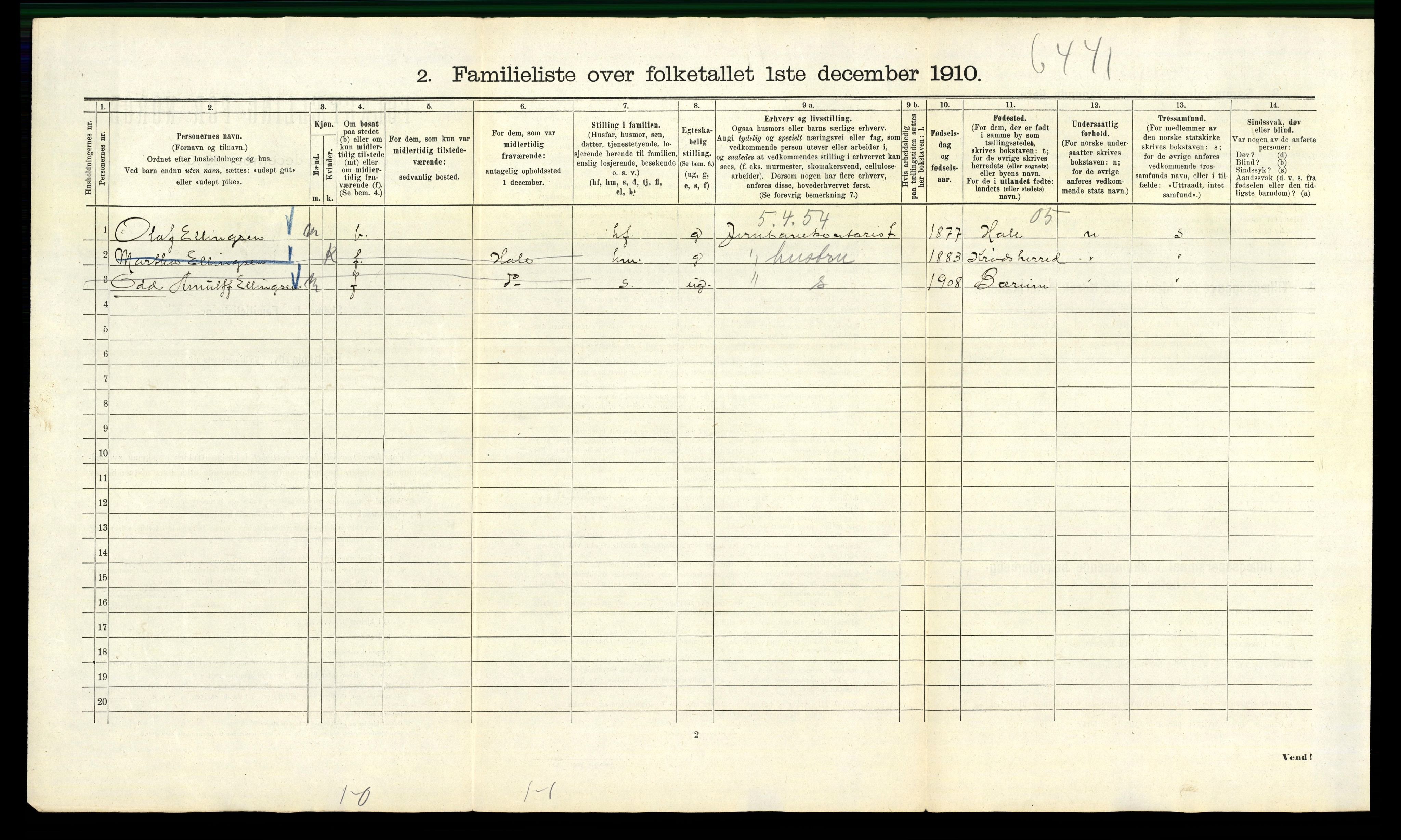 RA, 1910 census for Kristiania, 1910, p. 95738