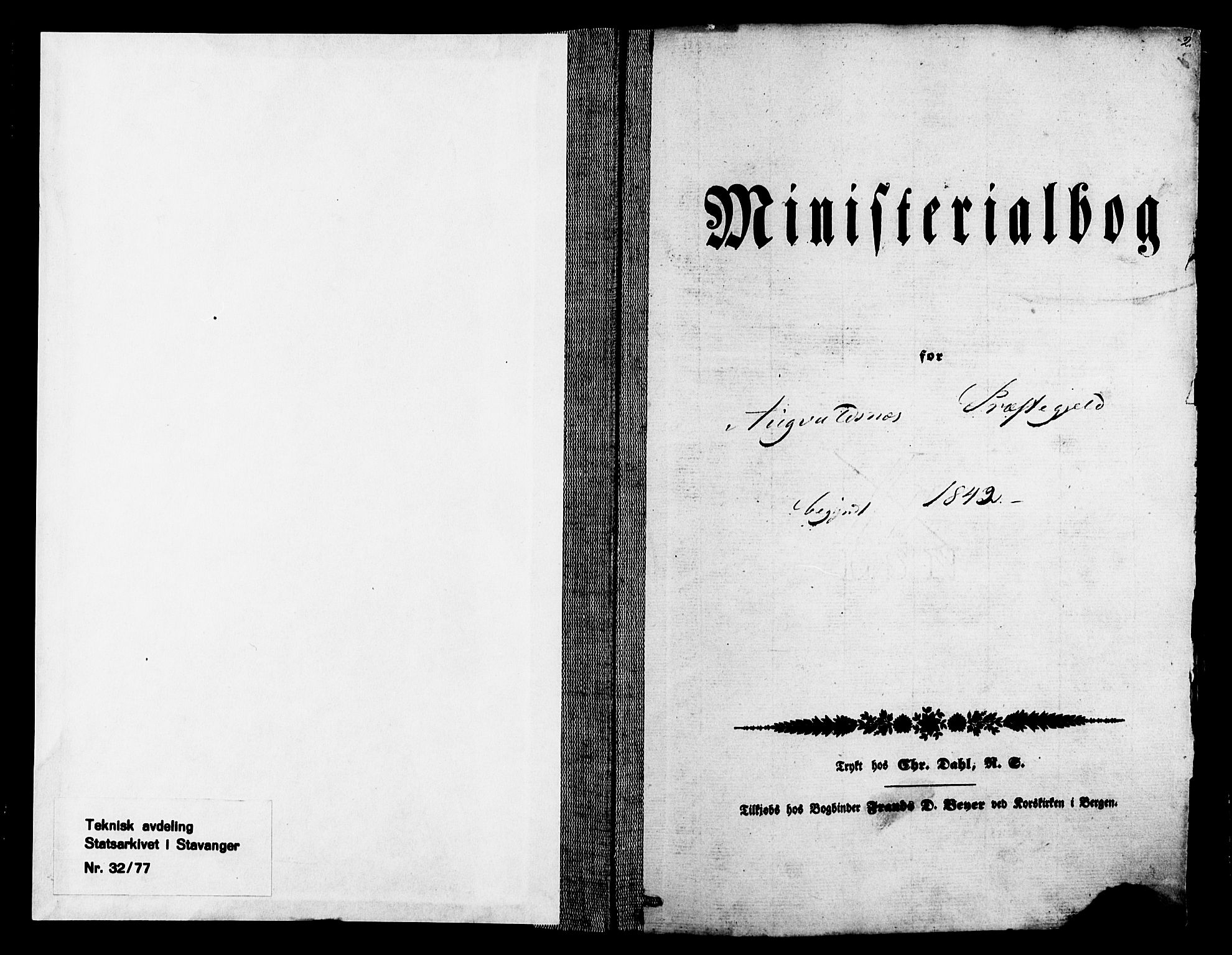 Avaldsnes sokneprestkontor, SAST/A -101851/H/Ha/Haa/L0007: Parish register (official) no. A 7, 1841-1853