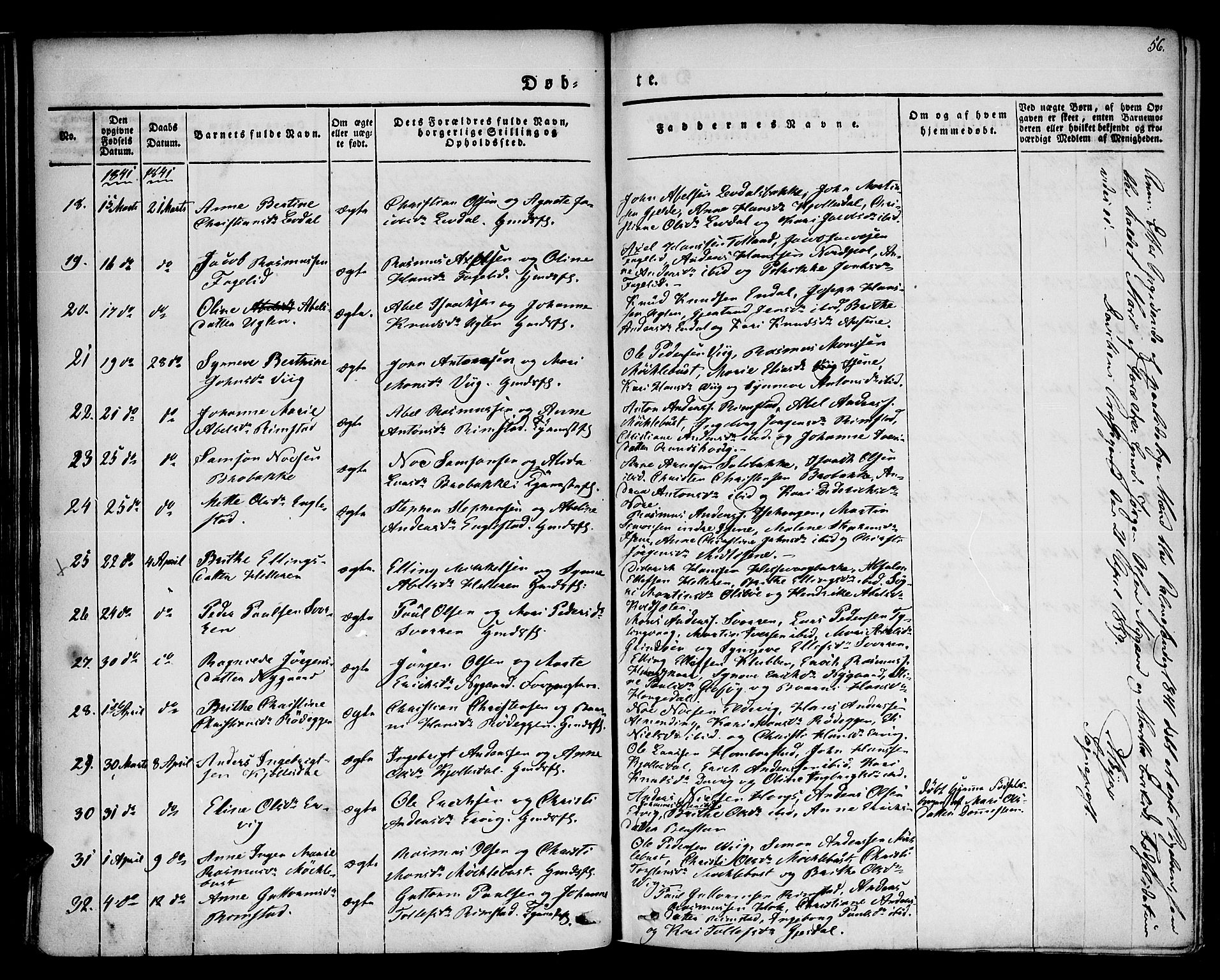 Davik sokneprestembete, SAB/A-79701/H/Haa/Haaa/L0004: Parish register (official) no. A 4, 1830-1849, p. 56