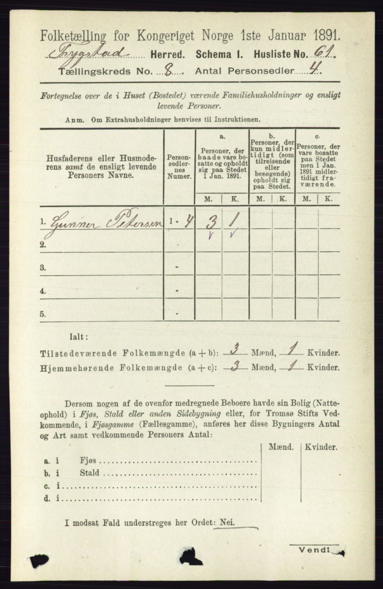 RA, 1891 Census for 0122 Trøgstad, 1891, p. 3431