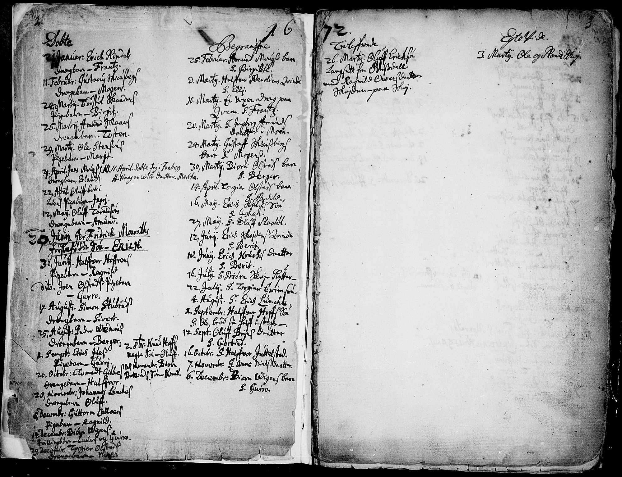 Øyer prestekontor, SAH/PREST-084/H/Ha/Haa/L0001: Parish register (official) no. 1, 1671-1727, p. 2-3