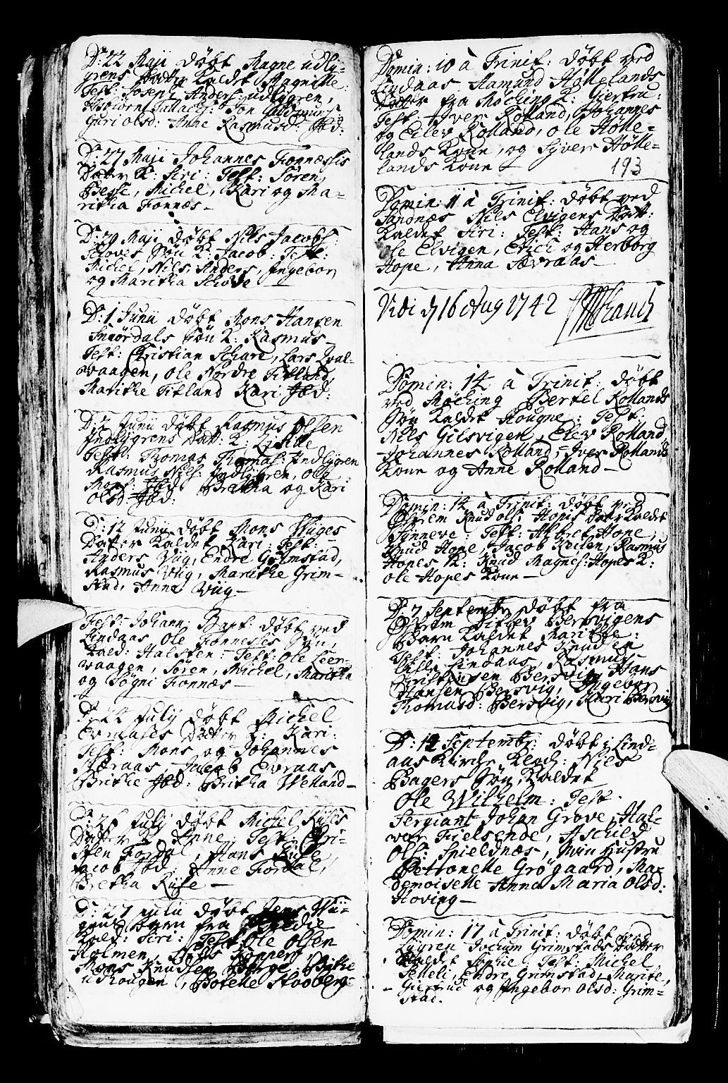 Lindås Sokneprestembete, AV/SAB-A-76701/H/Haa/Haaa/L0001: Parish register (official) no. A 1, 1699-1746, p. 193