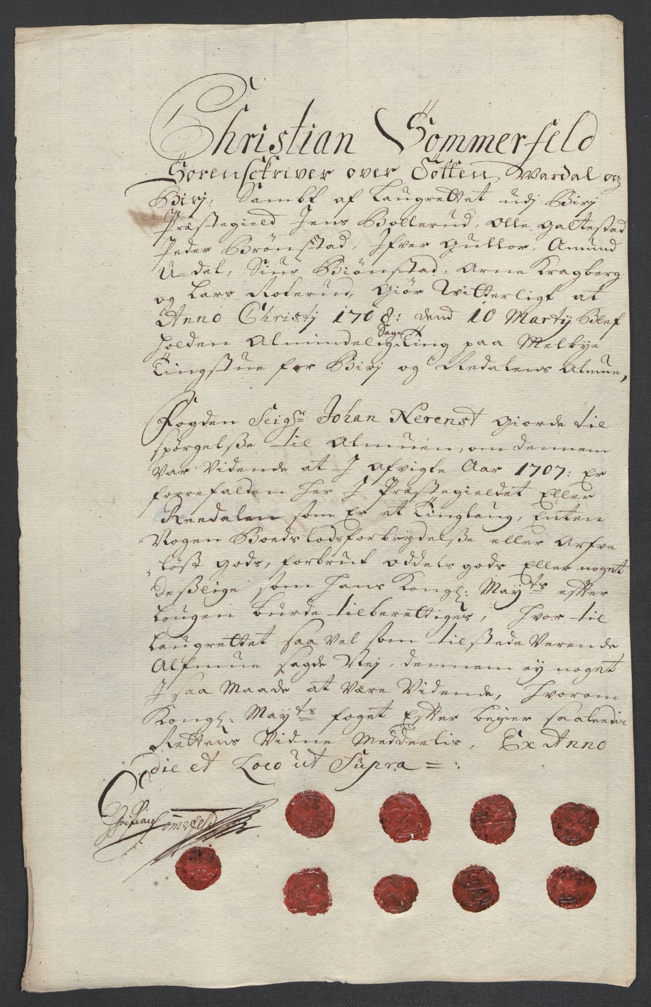 Rentekammeret inntil 1814, Reviderte regnskaper, Fogderegnskap, AV/RA-EA-4092/R18/L1305: Fogderegnskap Hadeland, Toten og Valdres, 1707-1708, p. 36