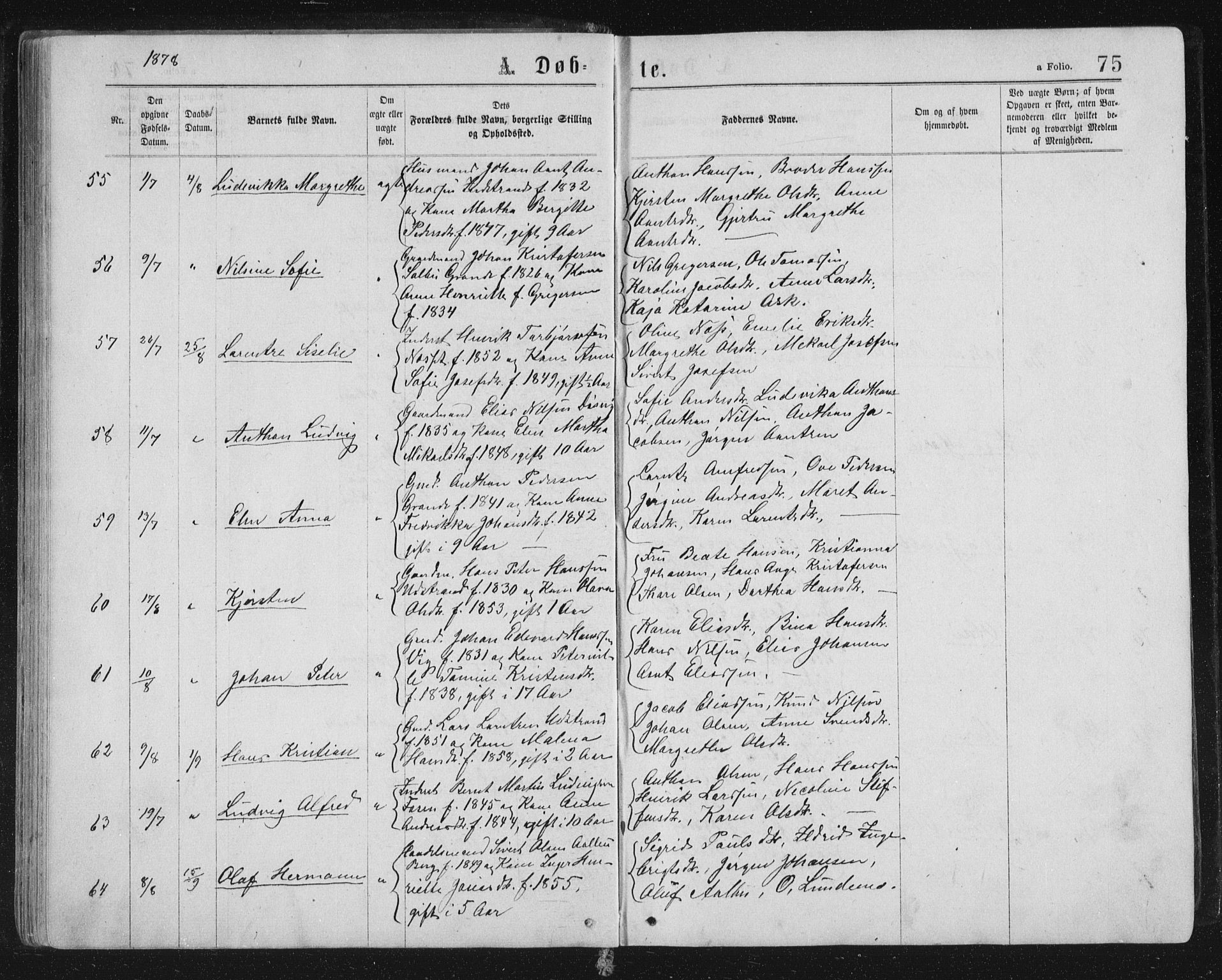 Ministerialprotokoller, klokkerbøker og fødselsregistre - Sør-Trøndelag, SAT/A-1456/659/L0745: Parish register (copy) no. 659C02, 1869-1892, p. 75