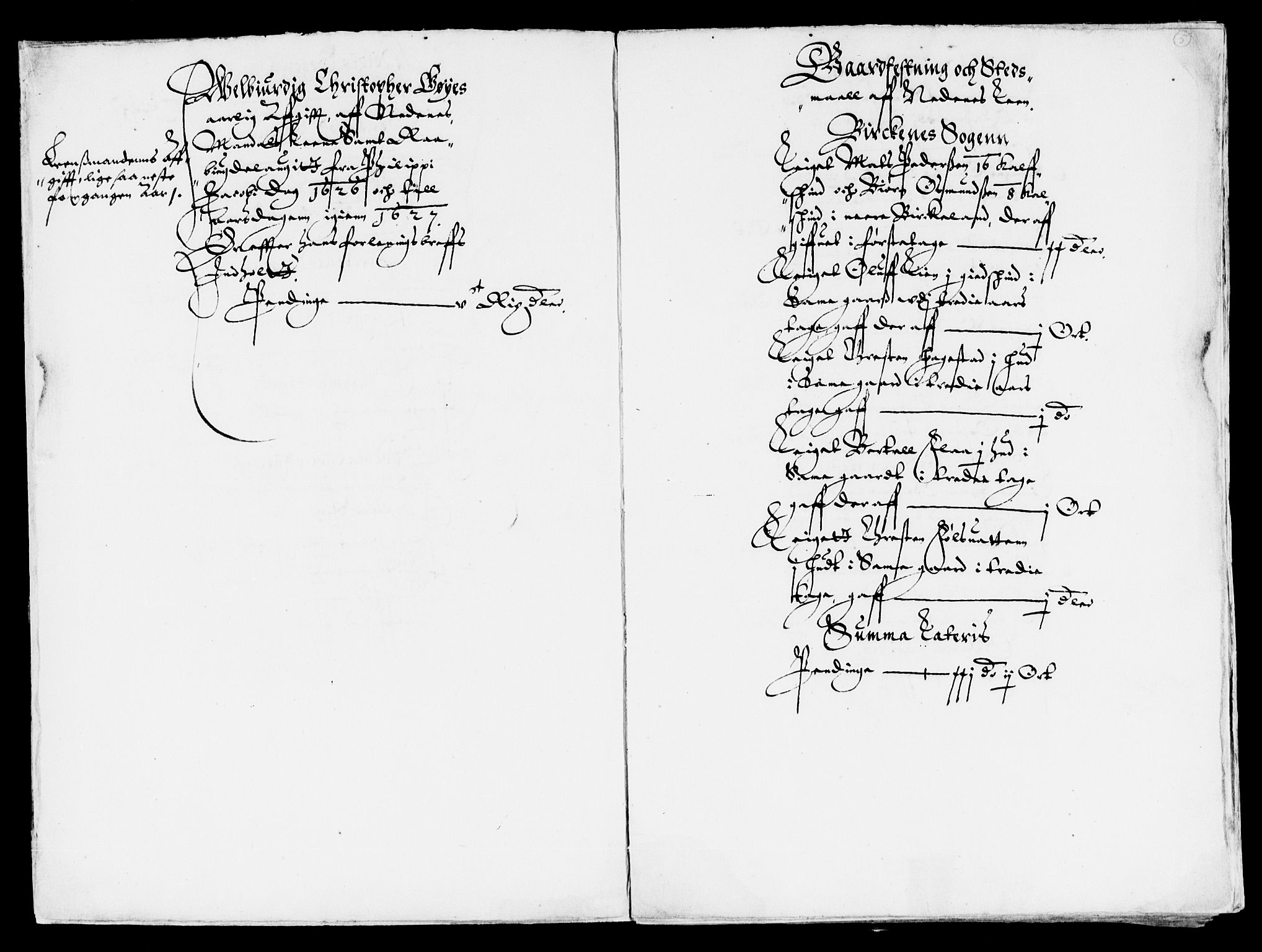 Rentekammeret inntil 1814, Reviderte regnskaper, Lensregnskaper, AV/RA-EA-5023/R/Rb/Rbq/L0016: Nedenes len. Mandals len. Råbyggelag., 1626-1628