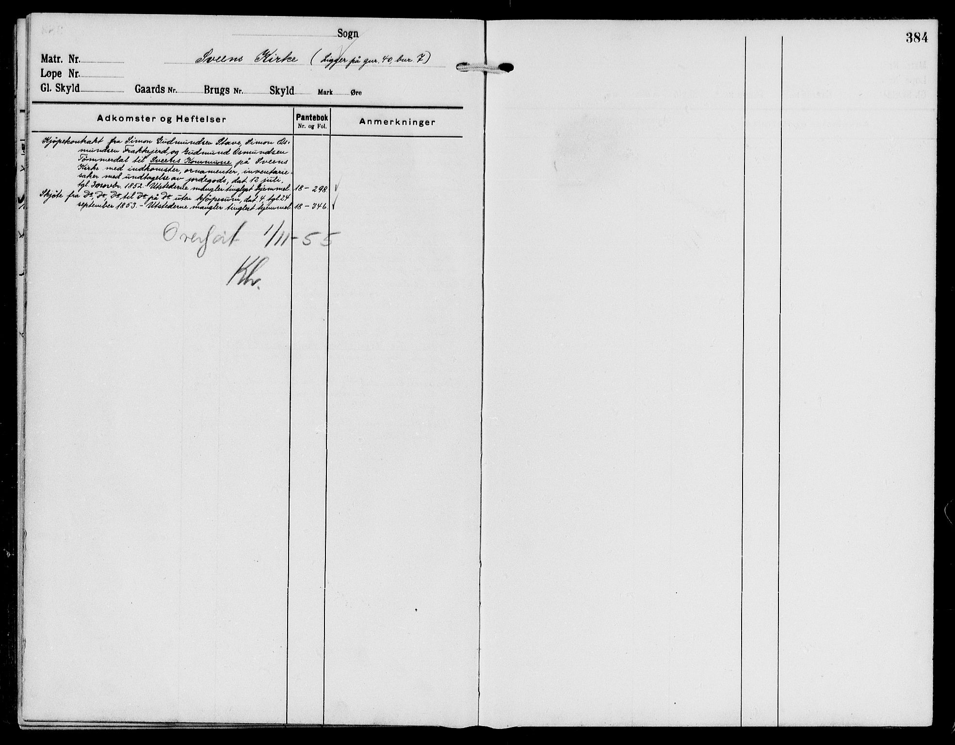 Sunnhordland sorenskrivar, SAB/A-2401/1/G/Ga/Gak/L0006: Mortgage register no. II.A.k.6, 1921-1956, p. 384