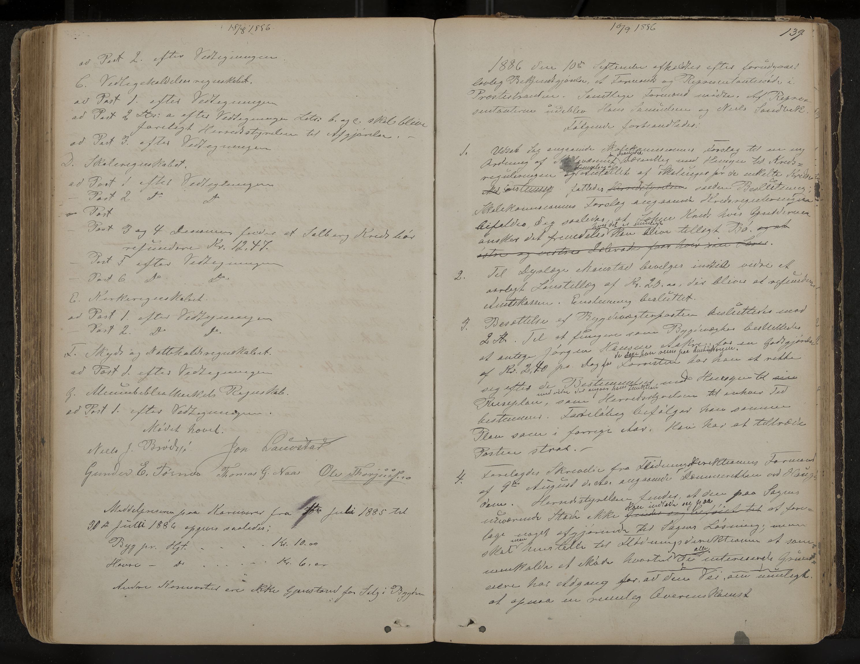 Drangedal formannskap og sentraladministrasjon, IKAK/0817021/A/L0002: Møtebok, 1870-1892, p. 139