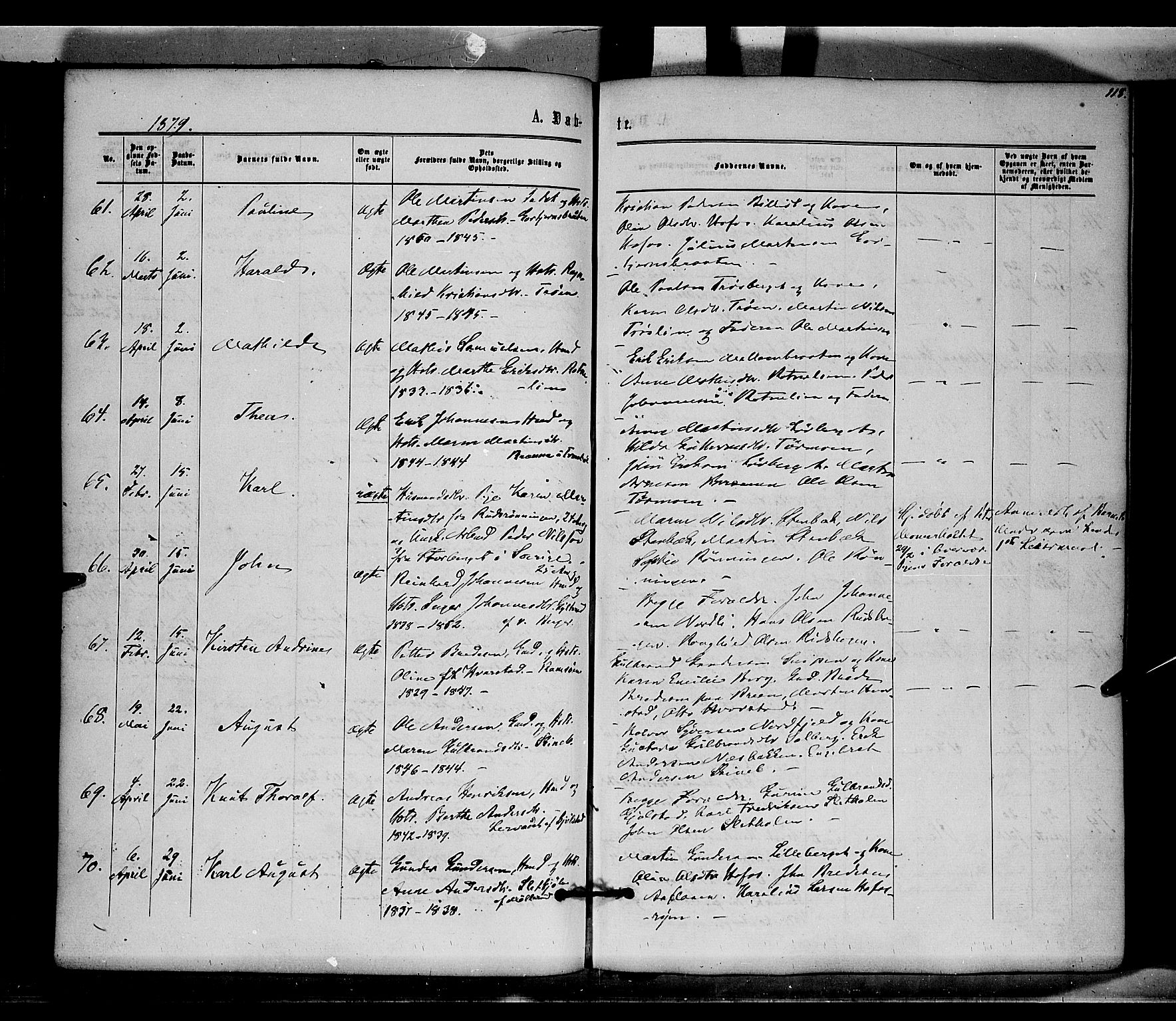 Brandval prestekontor, AV/SAH-PREST-034/H/Ha/Haa/L0001: Parish register (official) no. 1, 1864-1879, p. 118