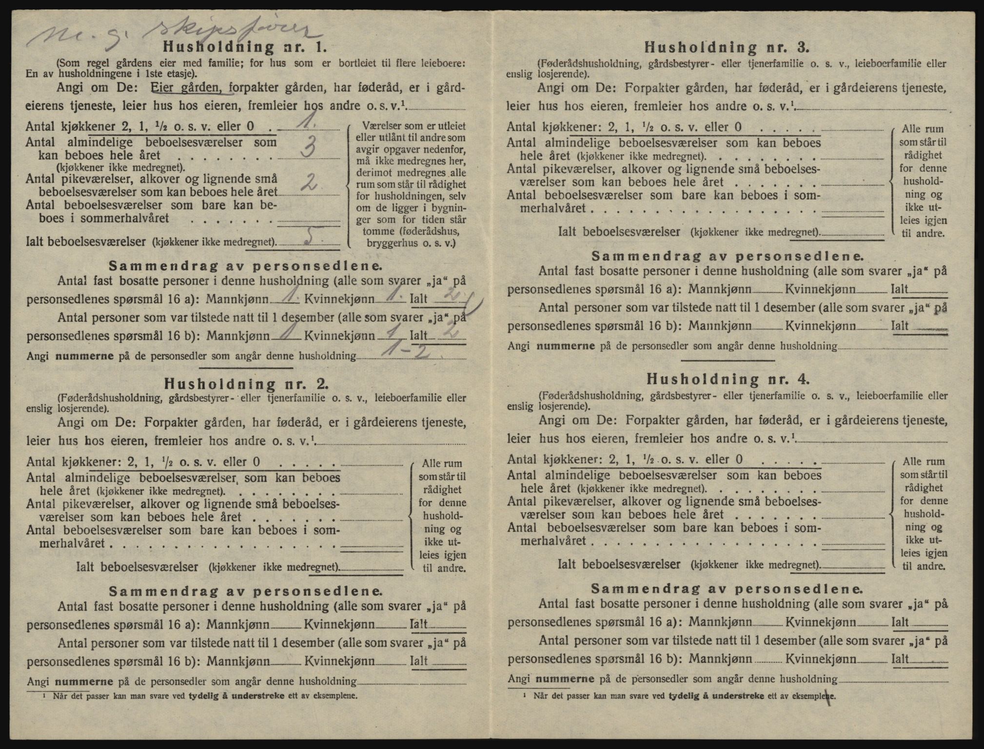 SAO, 1920 census for Glemmen, 1920, p. 502