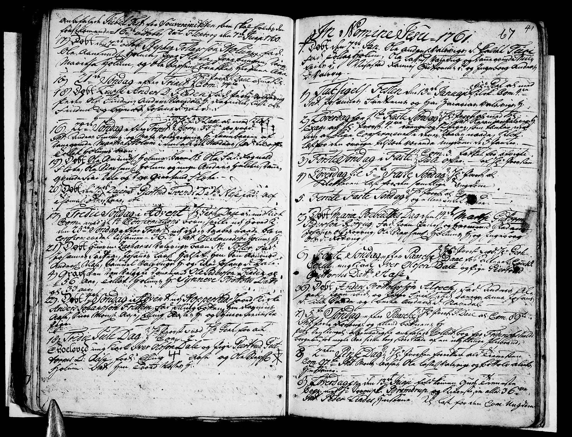 Vik sokneprestembete, AV/SAB-A-81501/H/Haa/Haaa/L0003: Parish register (official) no. A 3 / 2, 1757-1771, p. 67