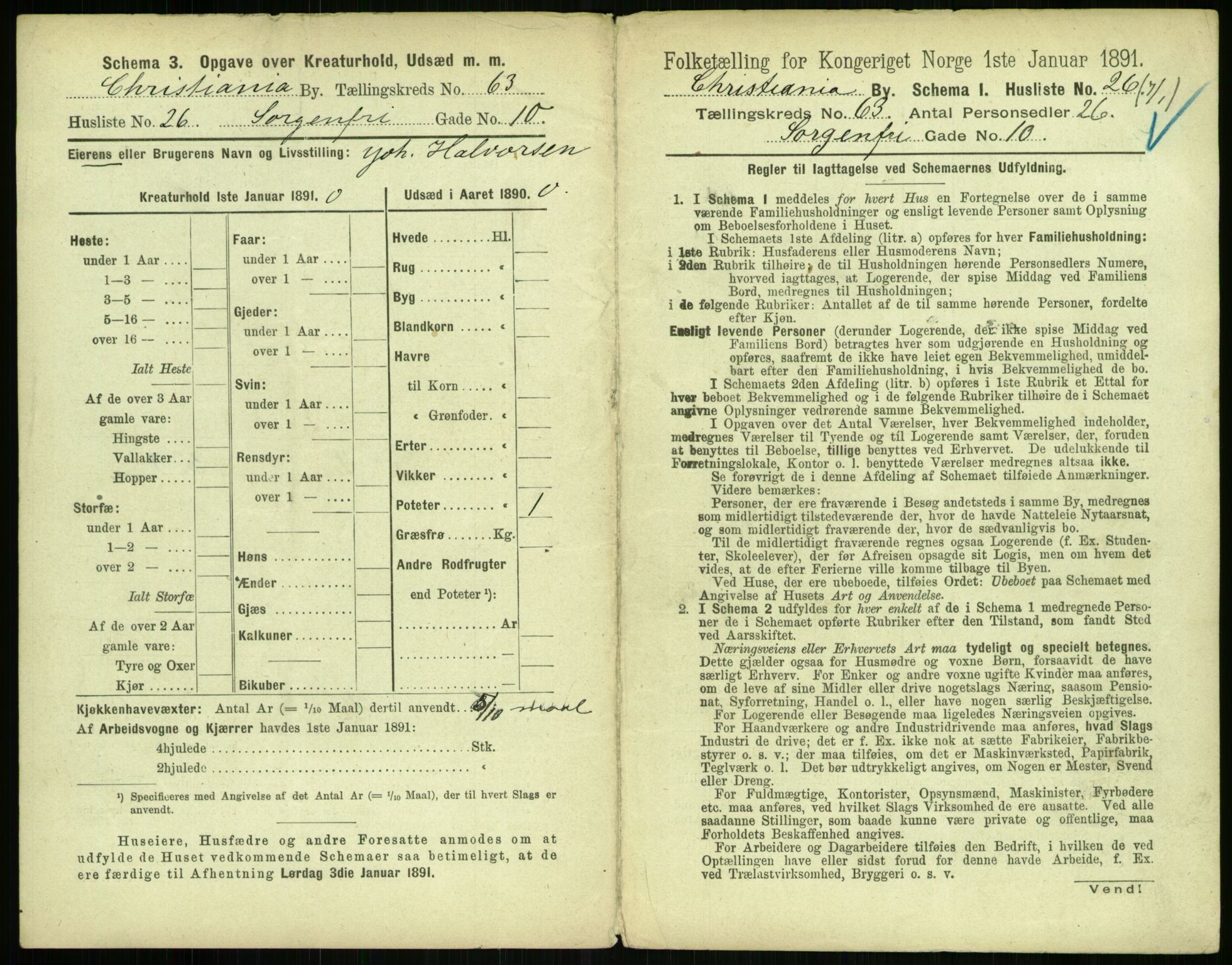 RA, 1891 census for 0301 Kristiania, 1891, p. 33829